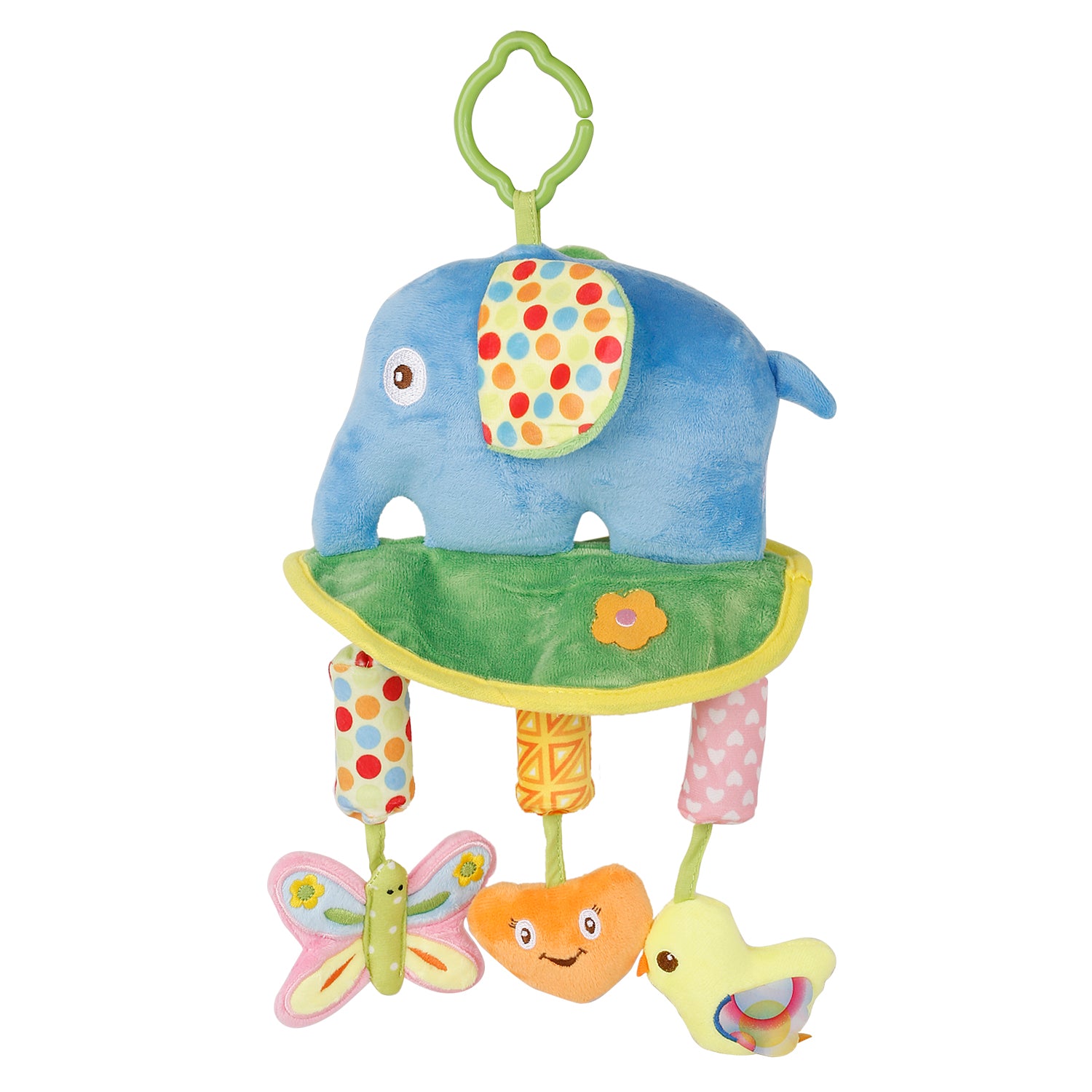 Baby Moo Elephant Blue Musical Hanging Training Toy