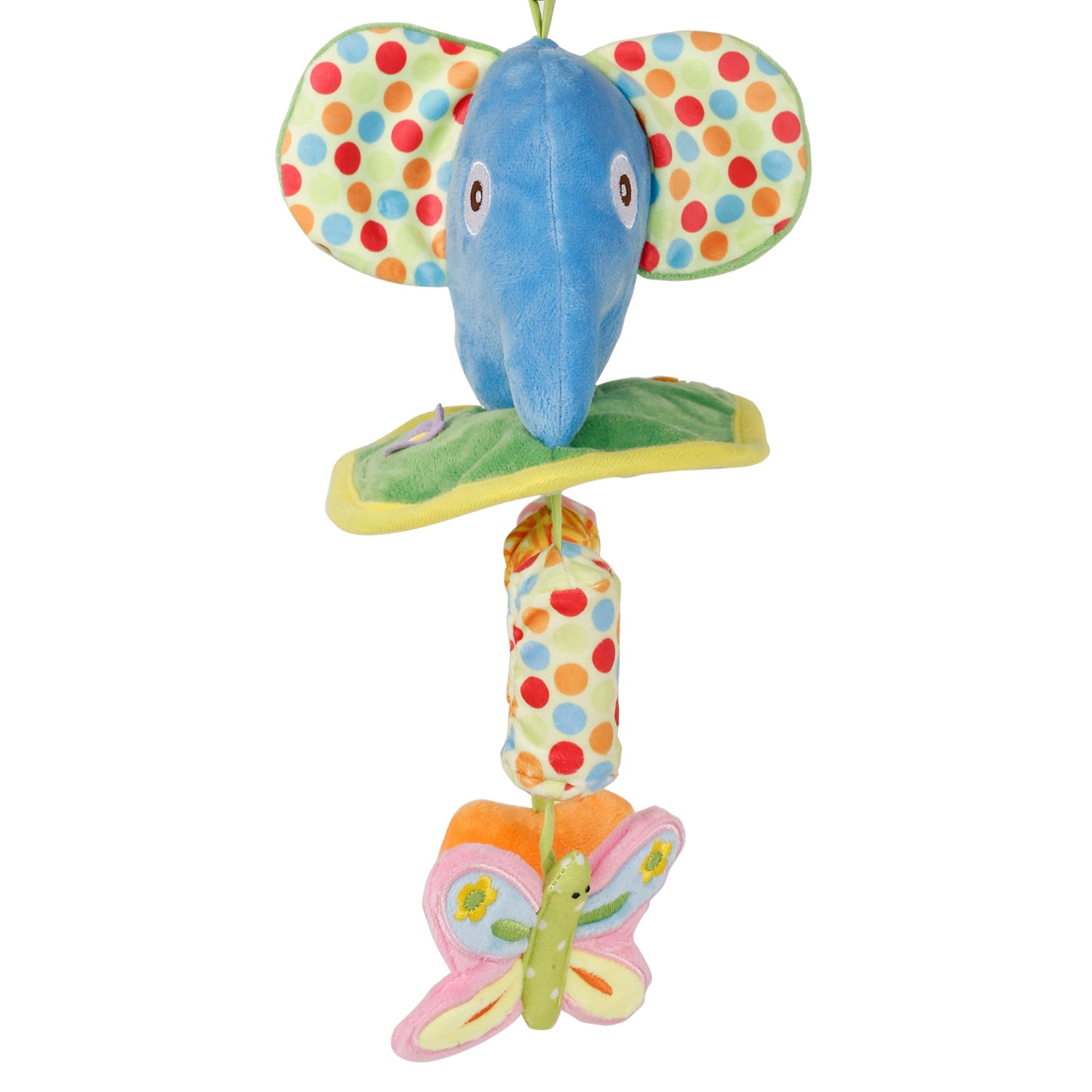 Baby Moo Elephant Blue Musical Hanging Training Toy