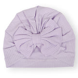Baby Moo Bow Turban Cap - Purple
