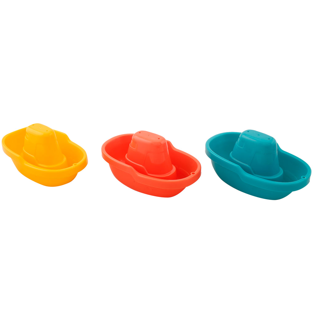 Baby Moo Sailing Ships Multicolour Set Of 3 Bath Toy