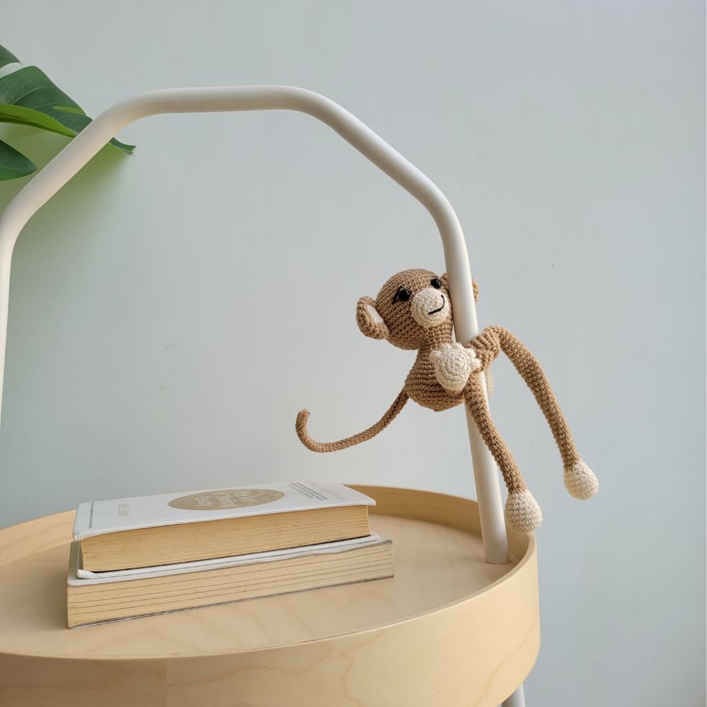 The Winsome Jute Monkey Curtain-Tie