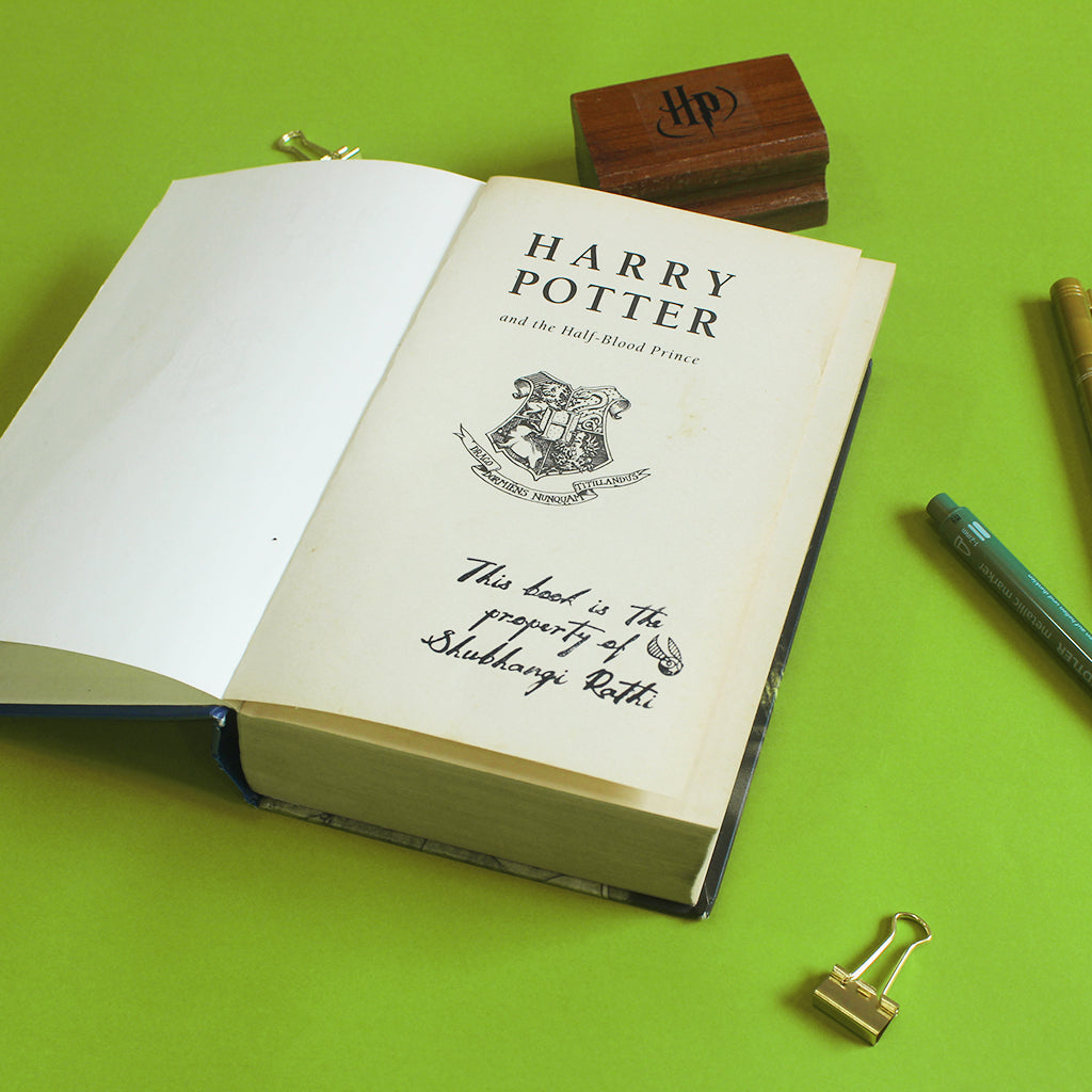 Official Harry Potter Personalised Wooden Text Stamp With Stamp Pad - Prince