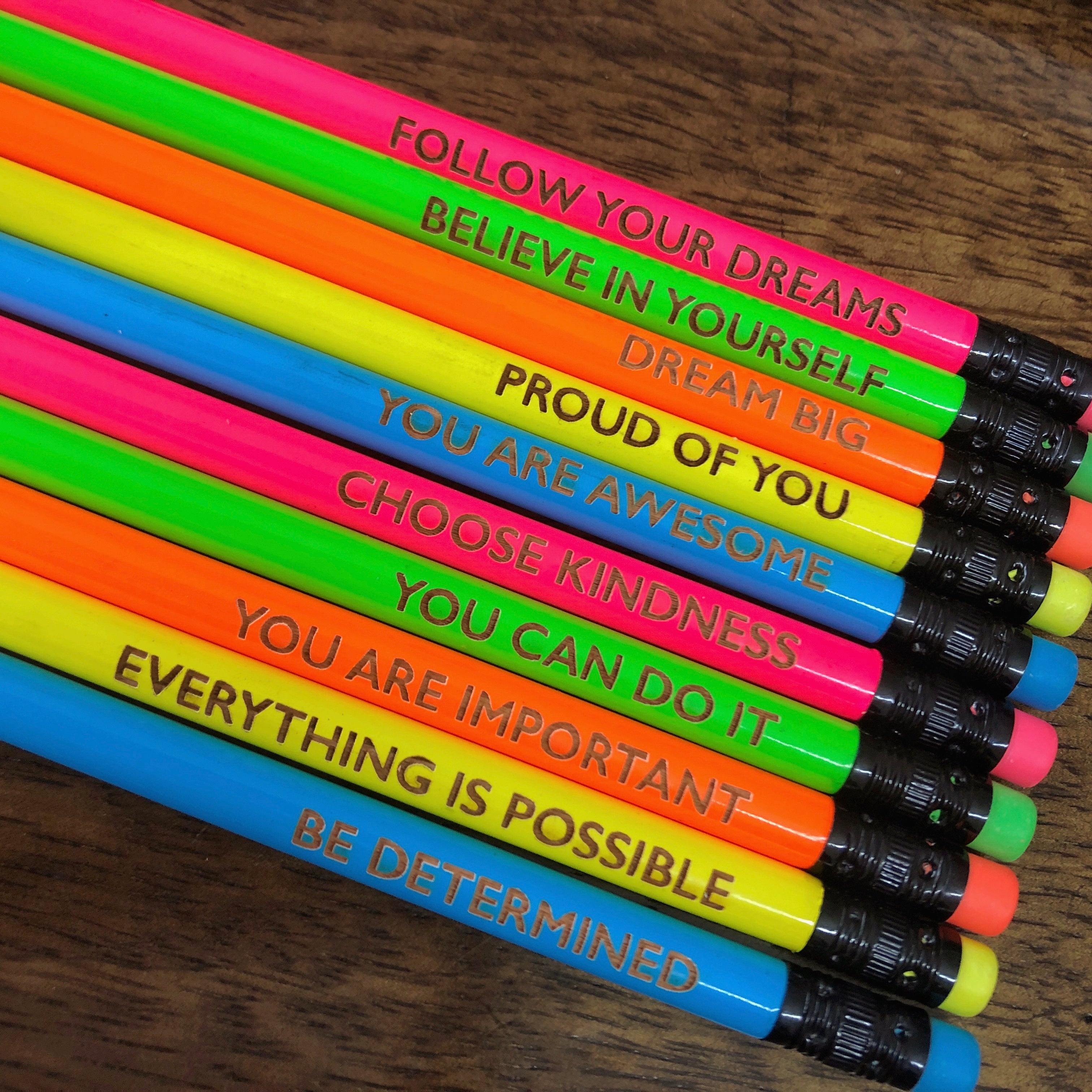 Happy Poppz Positivity Pencils - Set of 10