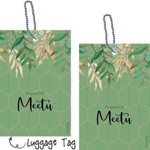 Luggage Tag - Hexagon Leaf