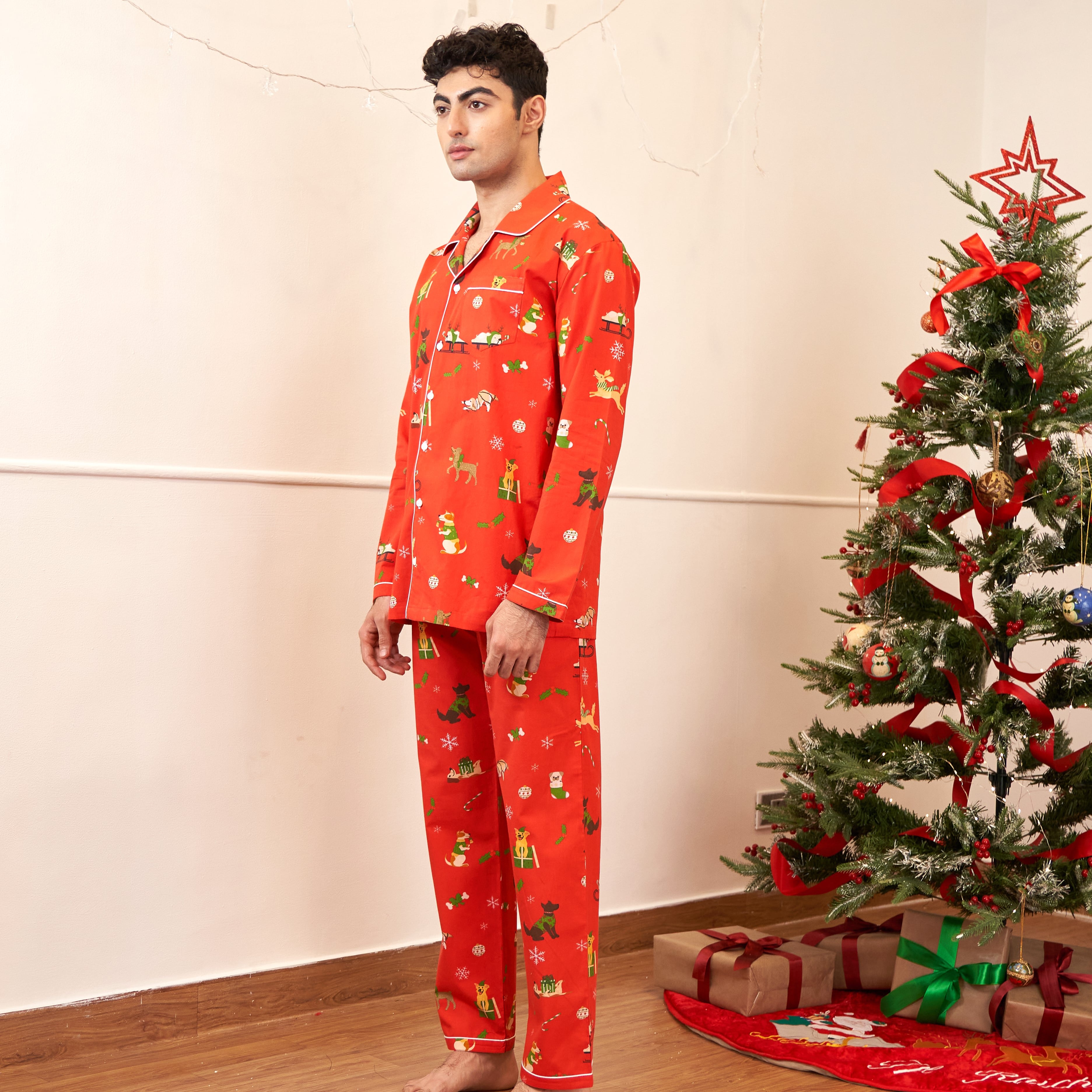 Holiday Puppies Pyjama Set for Men