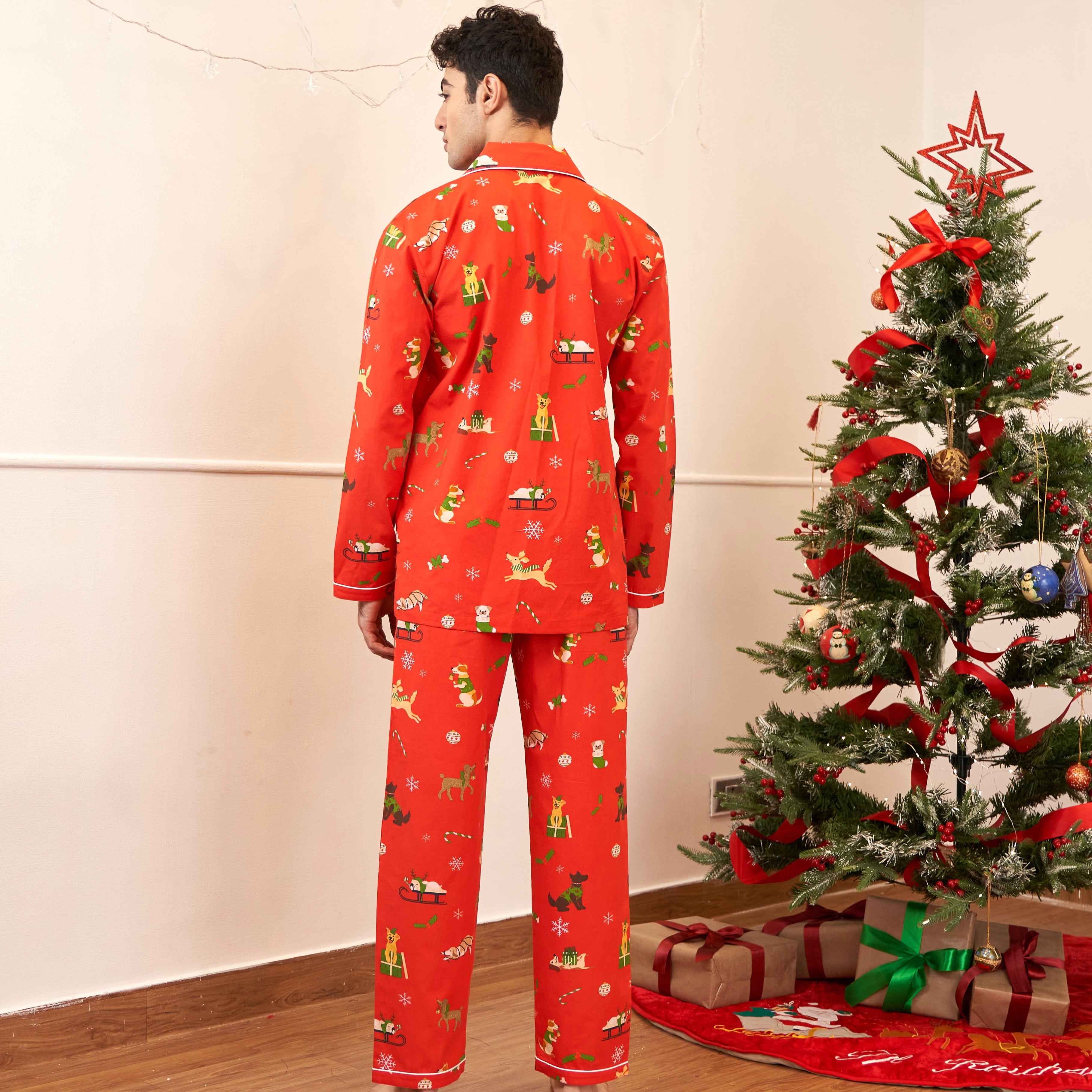 Holiday Puppies Pyjama Set for Men