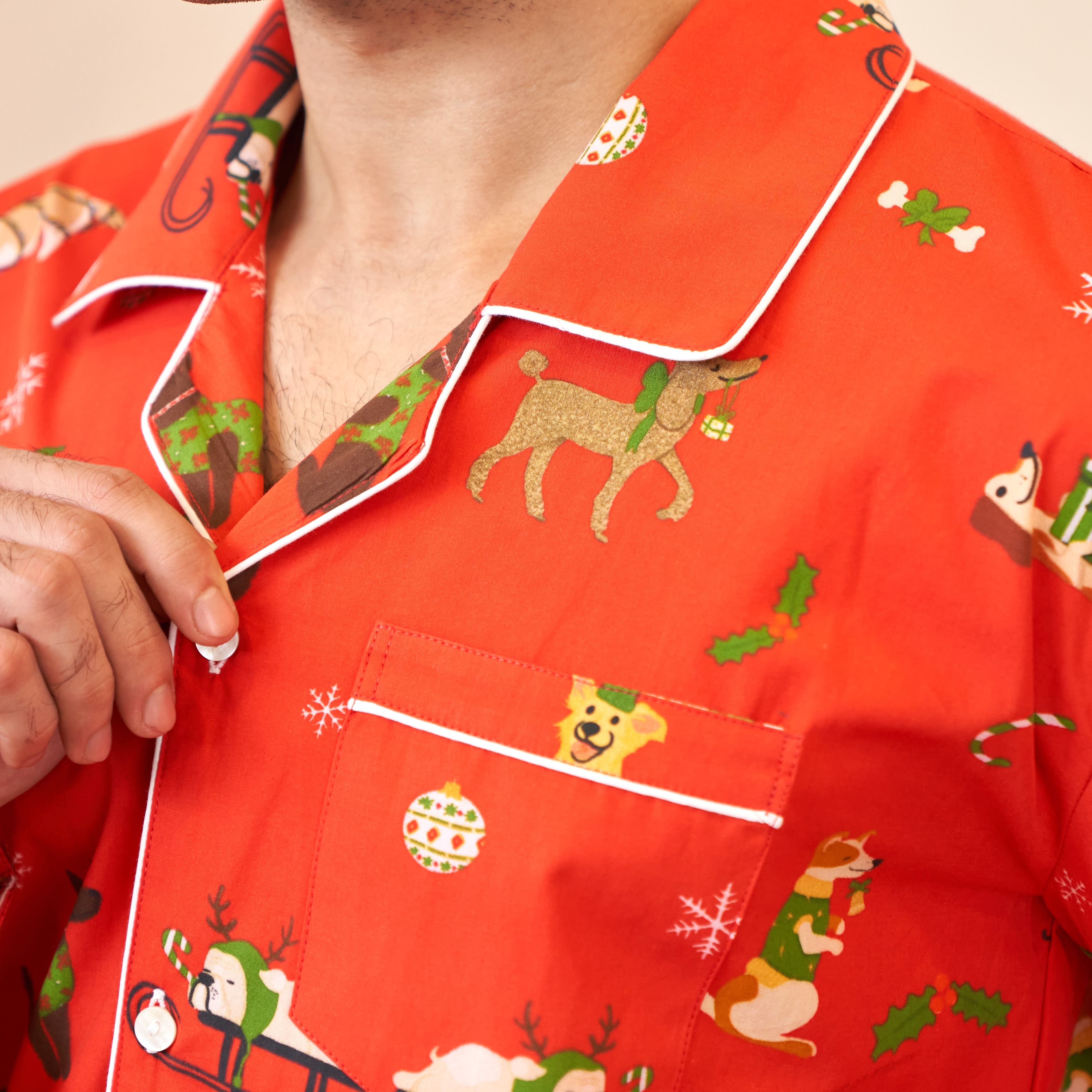 Holiday Puppies Pyjama Set for Men