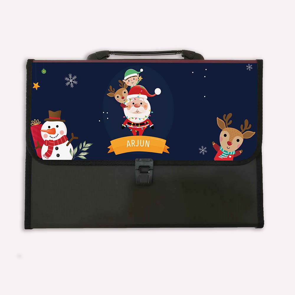 Horizontal Divider Folder - Midnight Santa