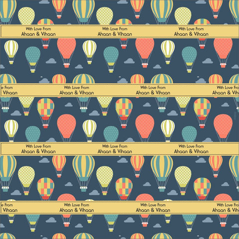 Personalised Wrapping Paper -  Hot Air Balloon
