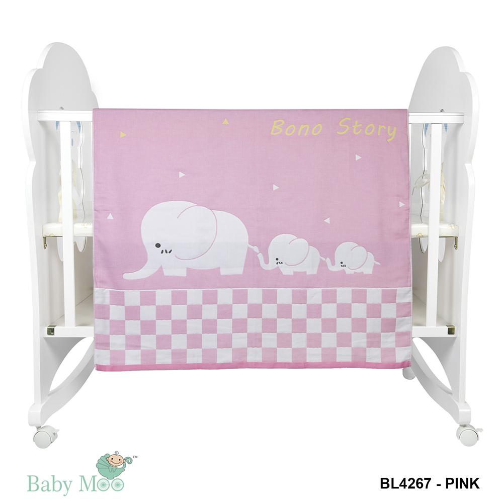 Elephant Pink Muslin Blanket