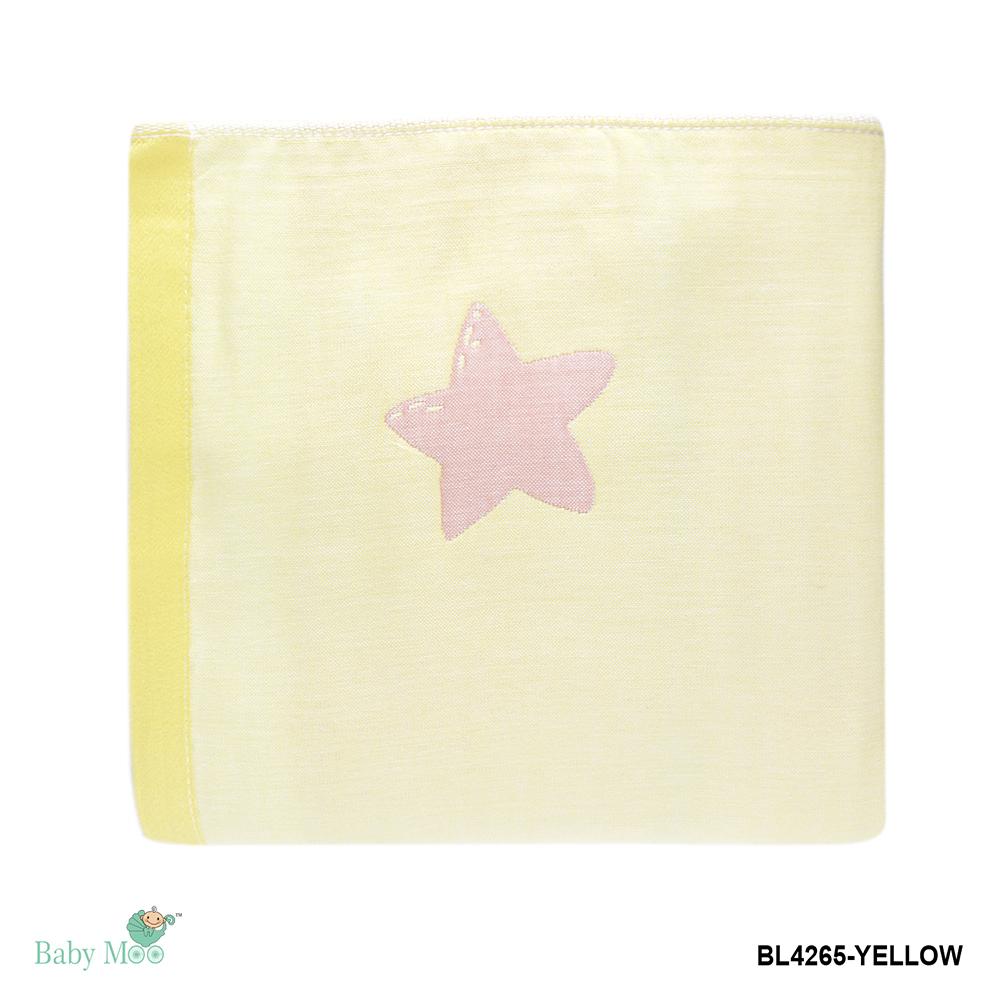 Little Star Bear Yellow Muslin Blanket