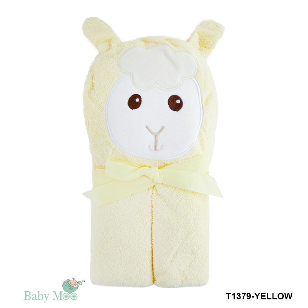 Animal Print Yellow Animal Hooded Towel