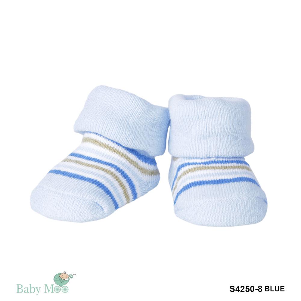 Elephant & Striped Blue 2 Pk Socks