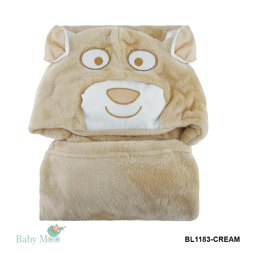 BFF Bear Light Brown Animal Hooded Blanket