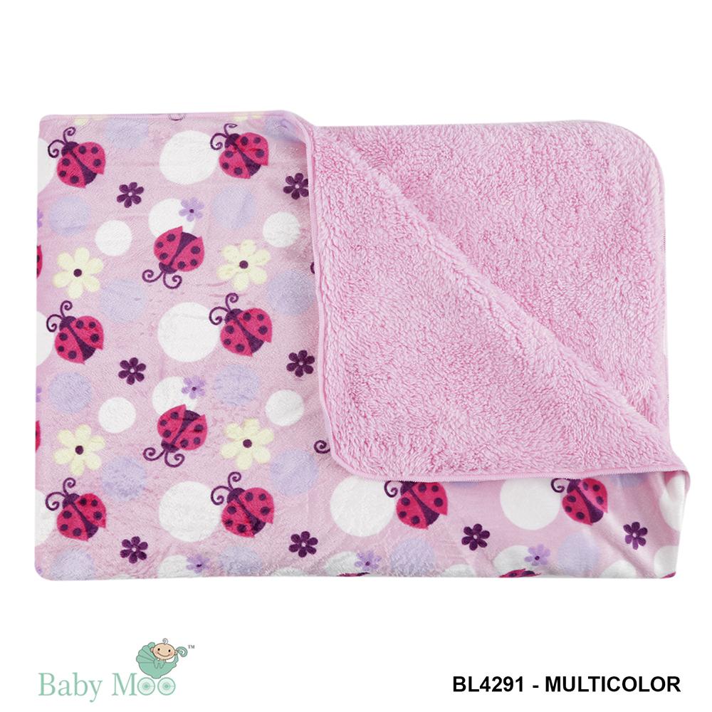 Ladybug Pink Fur Blanket