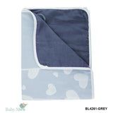 Animal Print Grey Big Baby Muslin Blanket