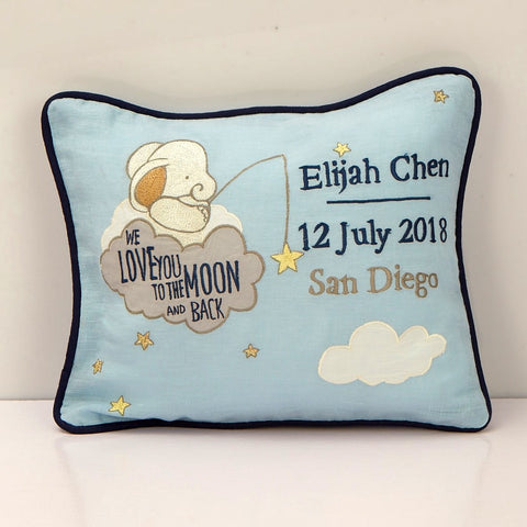 'Love You To The Moon' Personalised Pillow