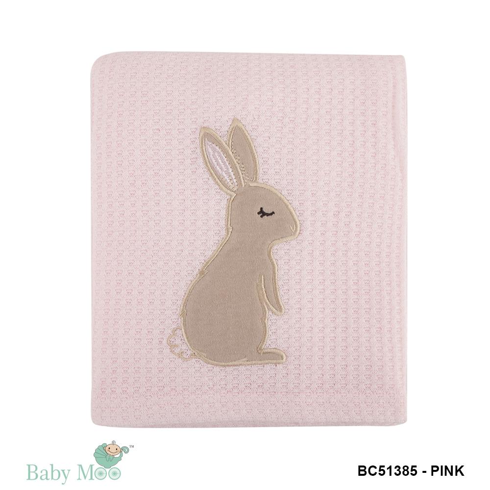 Rabbit Pink Waffle Blanket