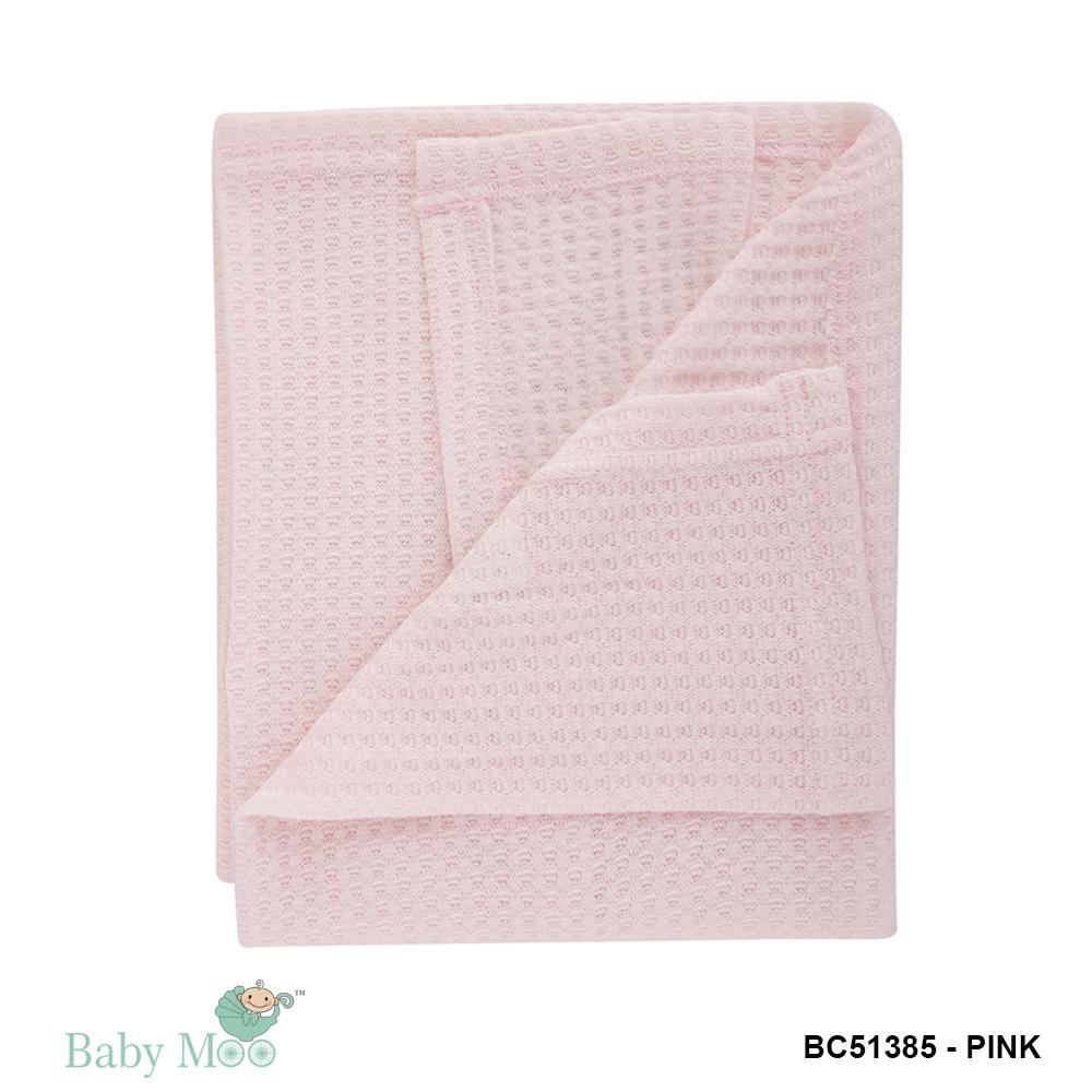 Rabbit Pink Waffle Blanket