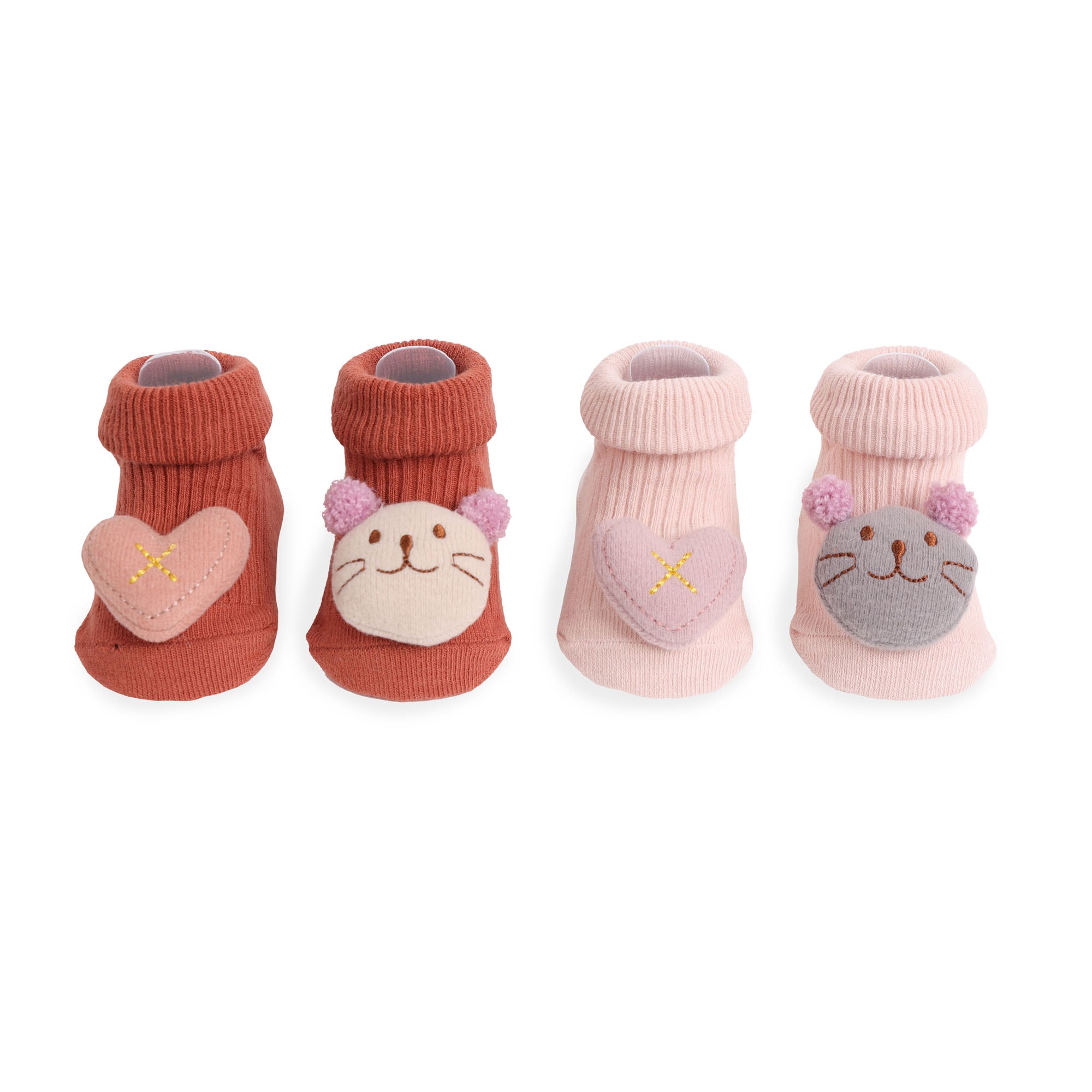Kitty’s Love Pink & Red 3D Socks - 2 Pack