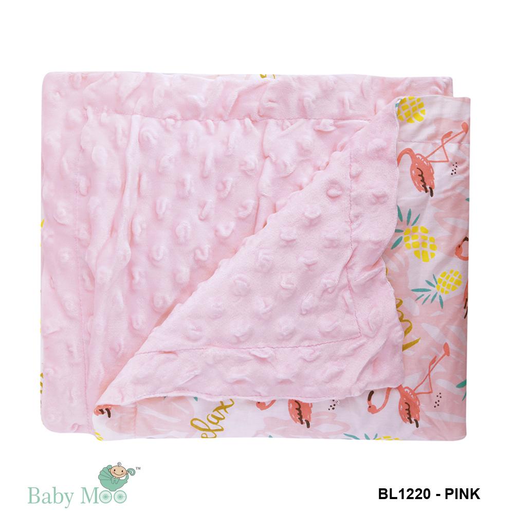 Flamingo Pink Double Sided Blanket