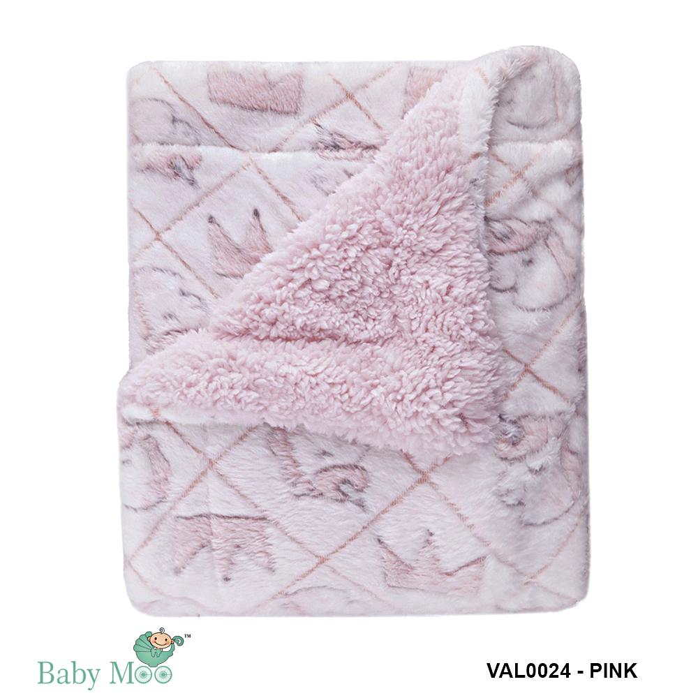 King Pink Double Sided Fur Blanket