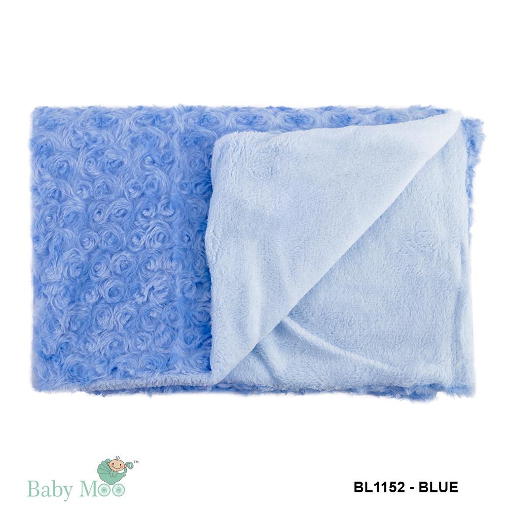 Swirl Blue Fur Blanket
