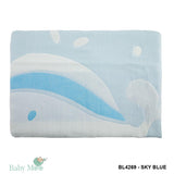 Atlantis Sky Blue Embossed Baby Large Muslin Blanket