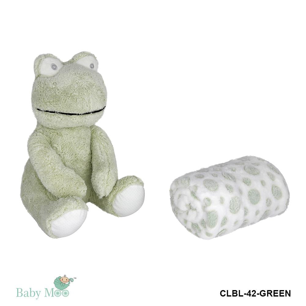 Frog Green Star Toy Blanket