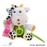 Calf White Pulling Toy With Teether
