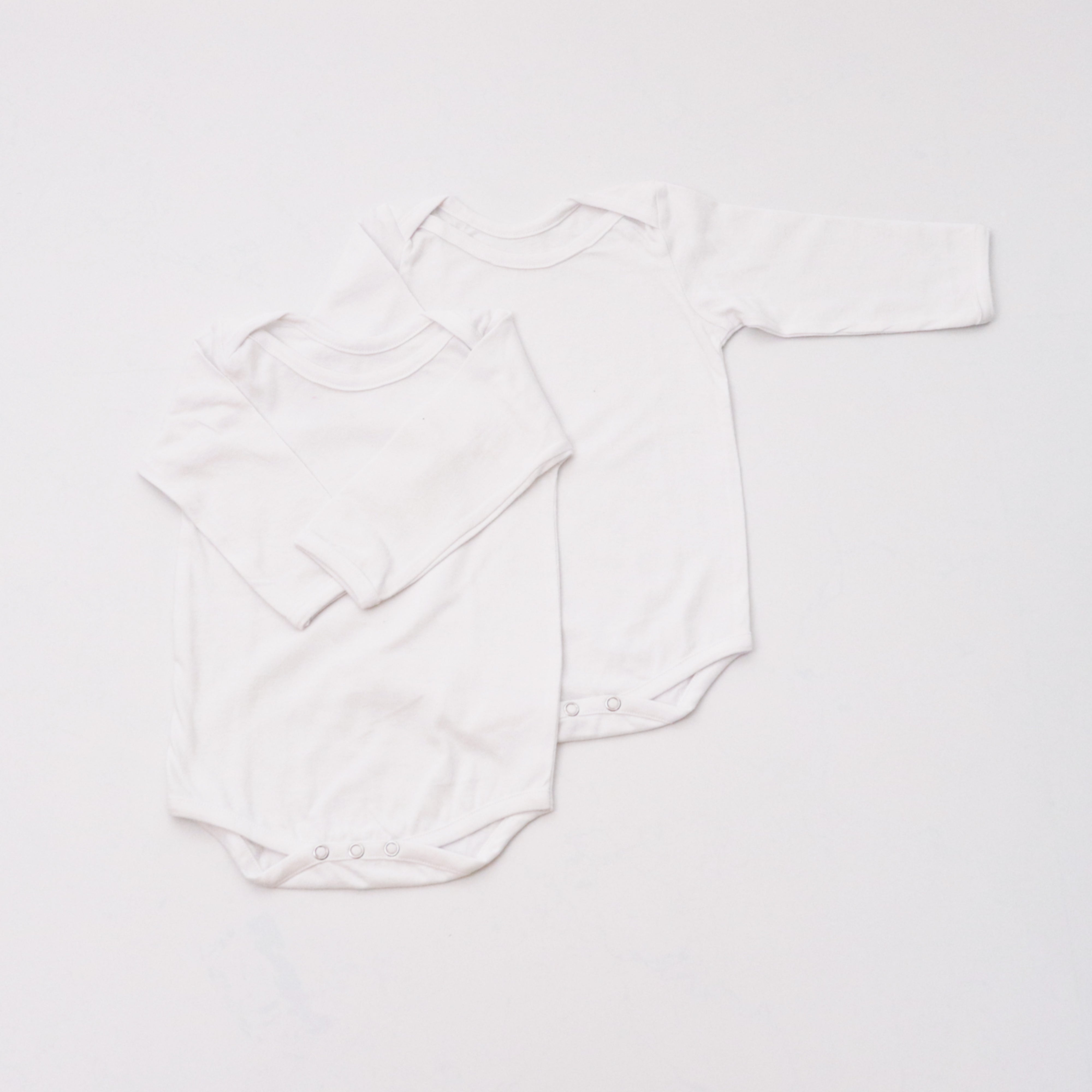 Basic White Bodysuits (Full Sleeves) - Set Of 2