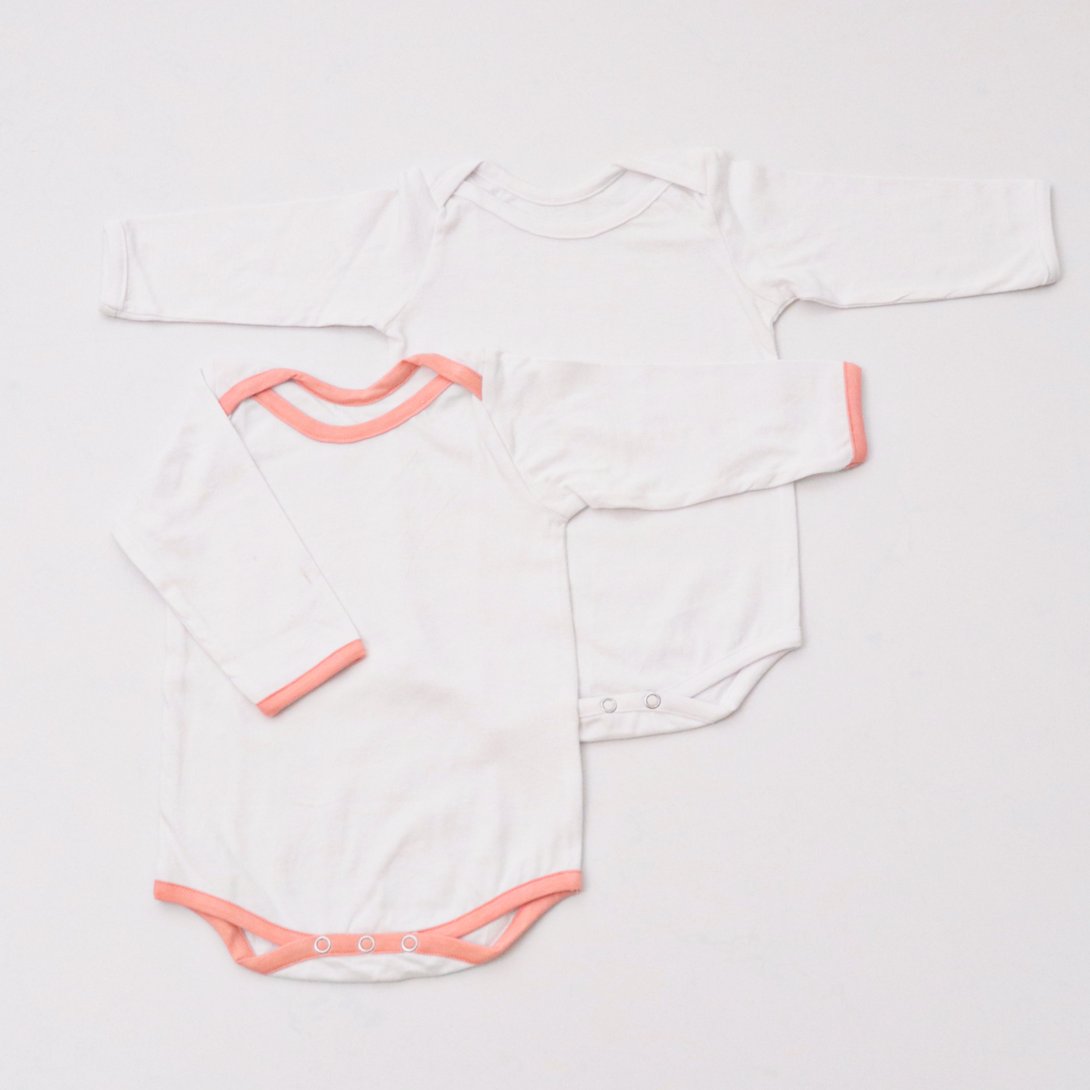 Peach Love Bodysuits (Full Sleeves)- Set Of 2