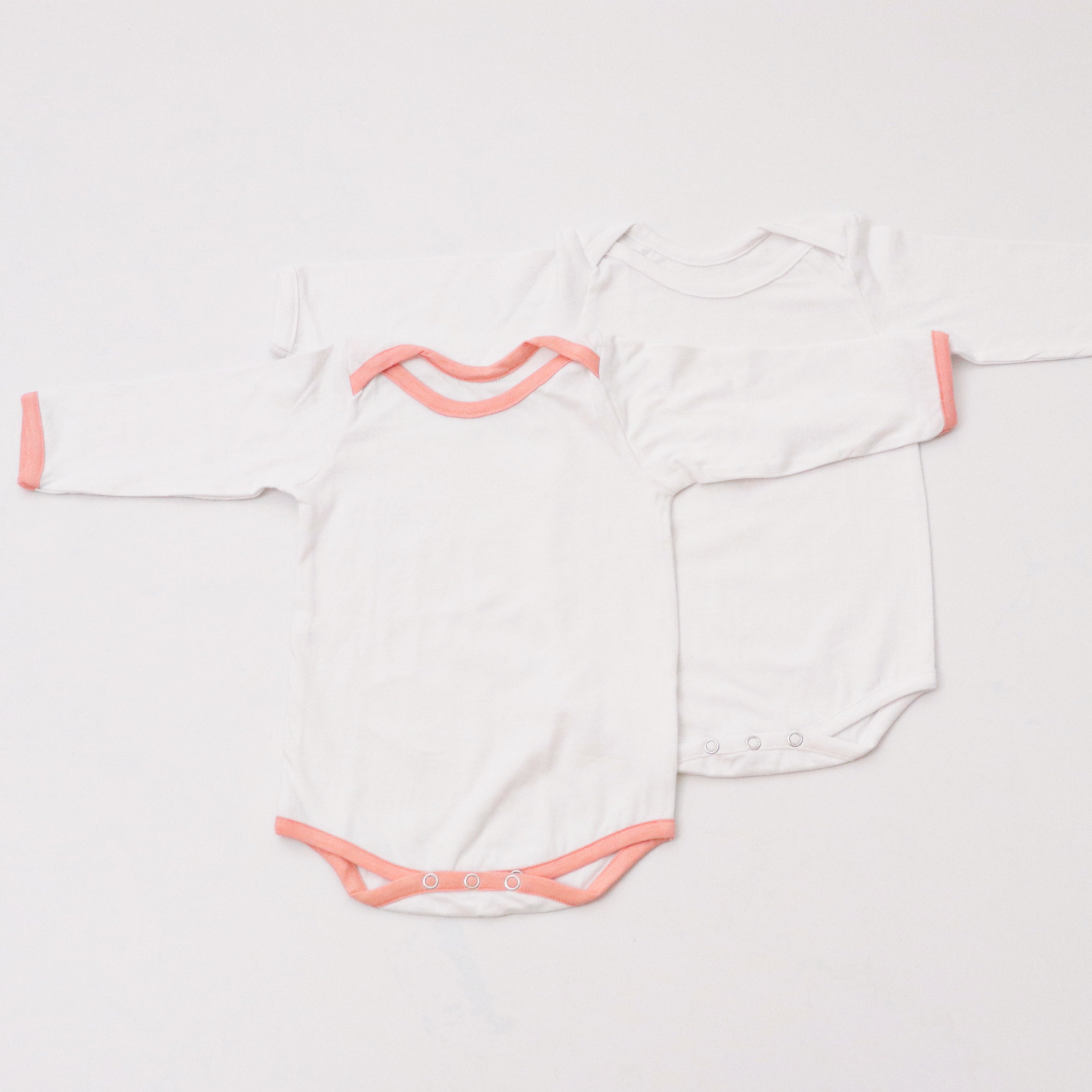 Peach Love Bodysuits (Full Sleeves)- Set Of 2