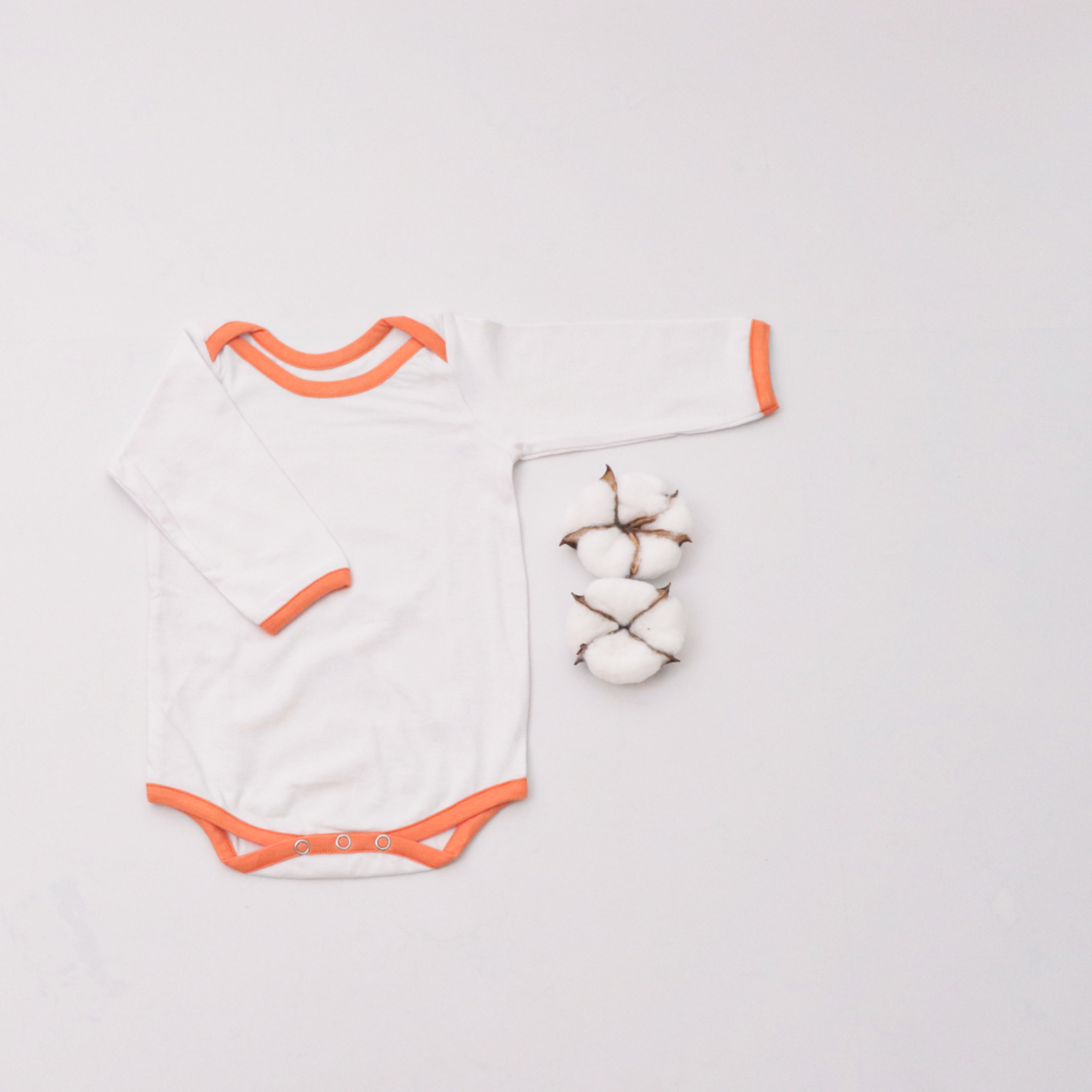 Orange Love Bodysuits (Full Sleeves)- Set Of 2
