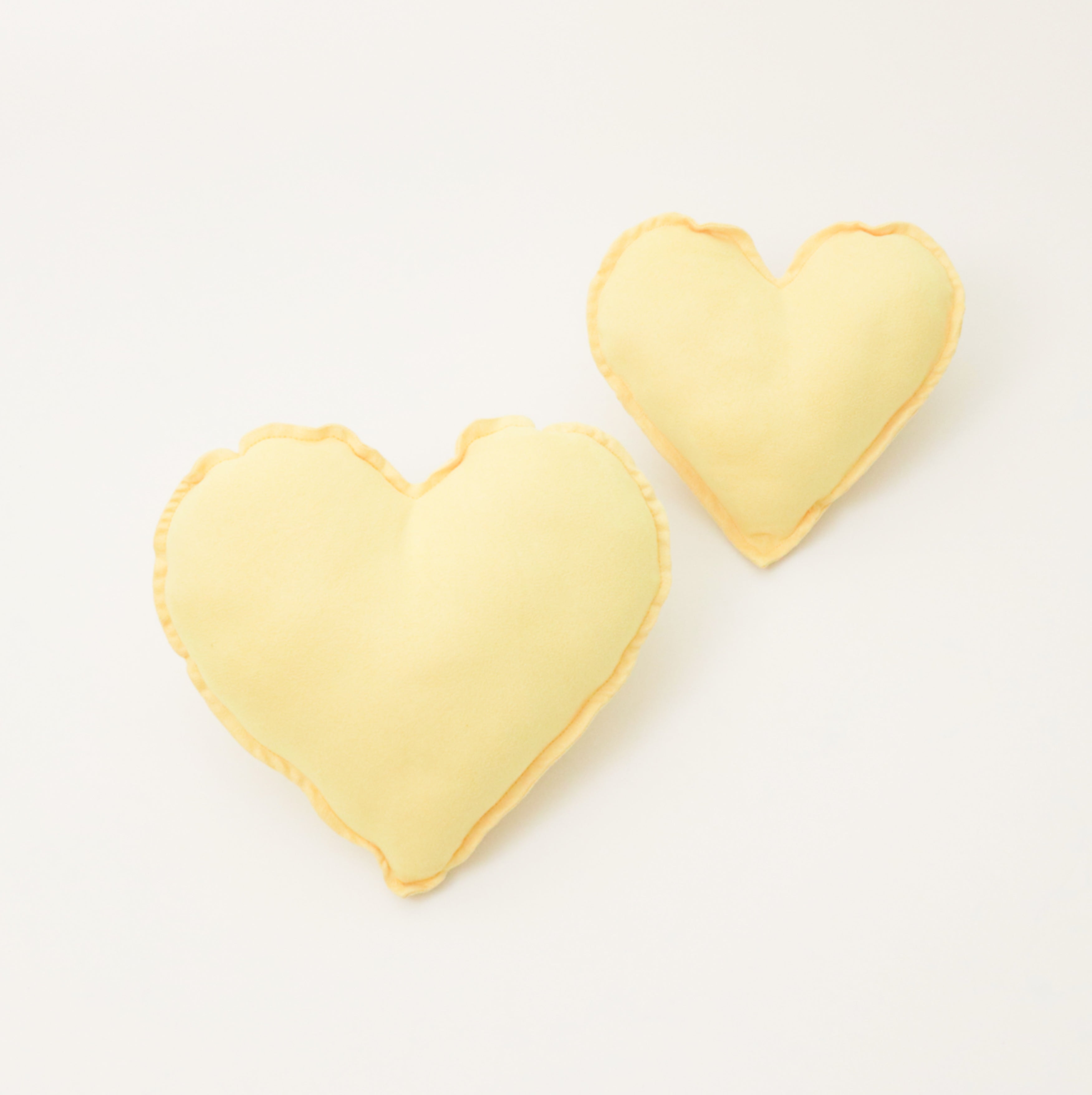 Yellow Hearts - Shape Cushion (Set Of 2)