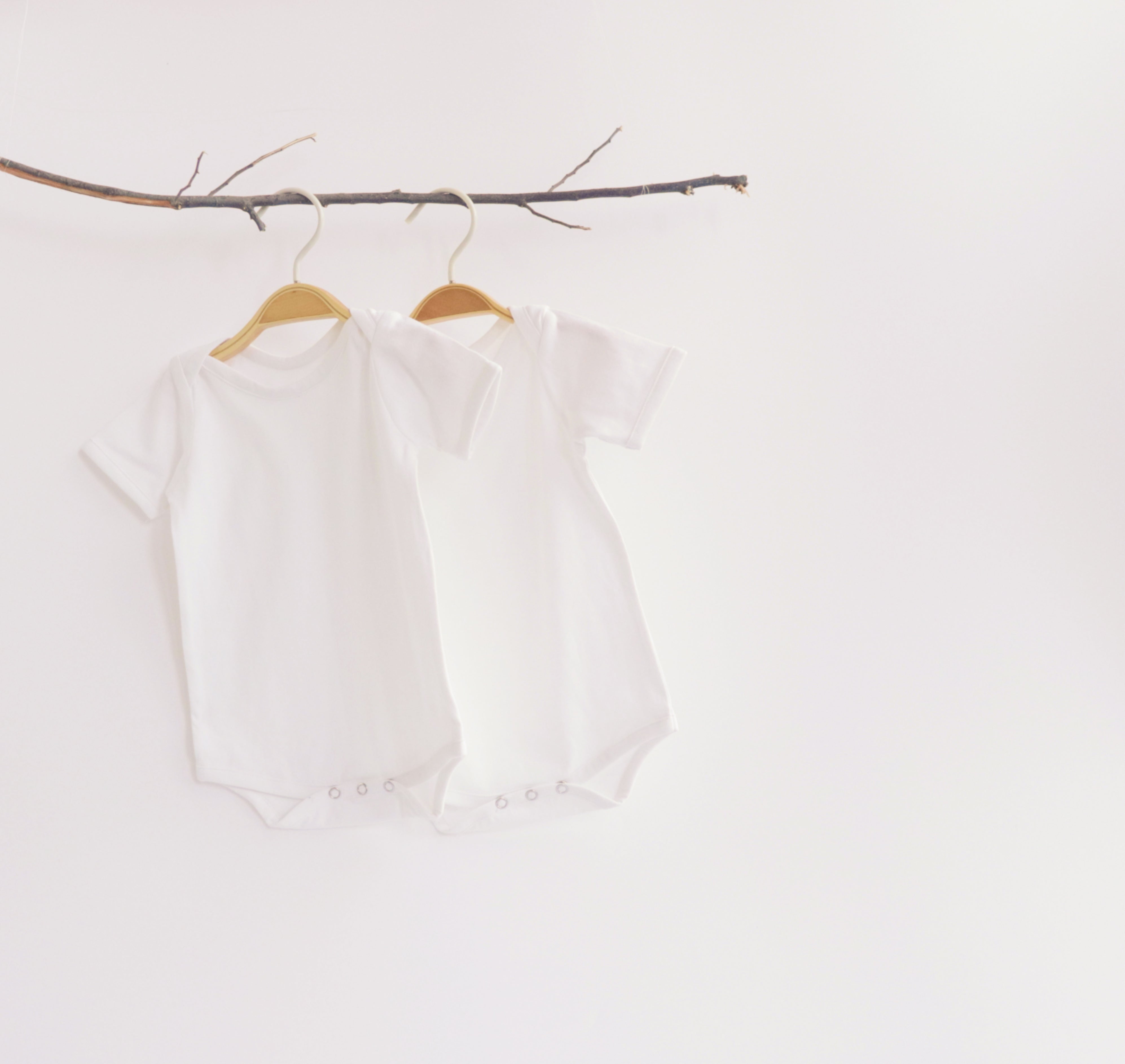 Basic White Bodysuits - Set Of 2