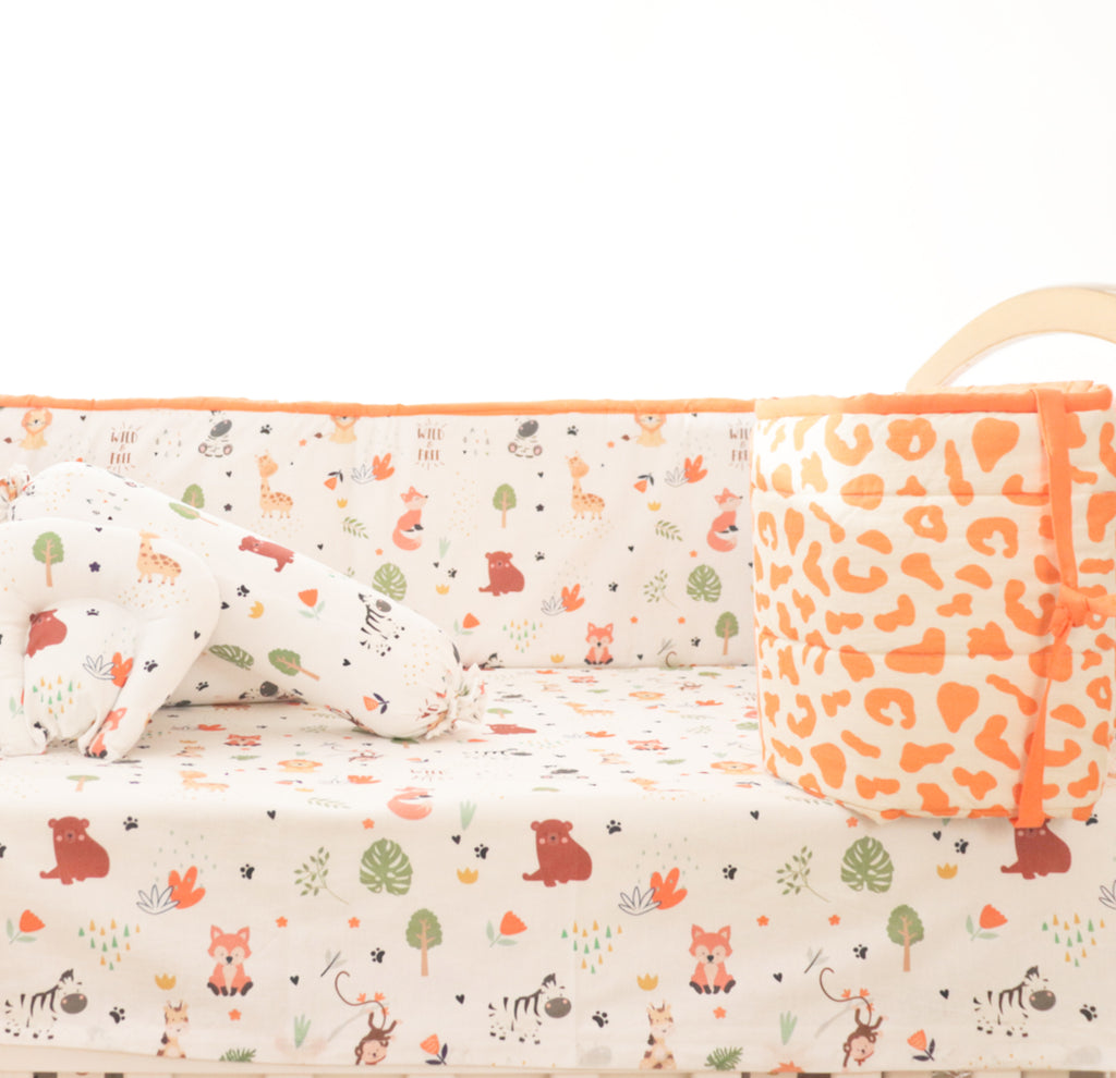 Baby Animals- Quilted Cot Bumper