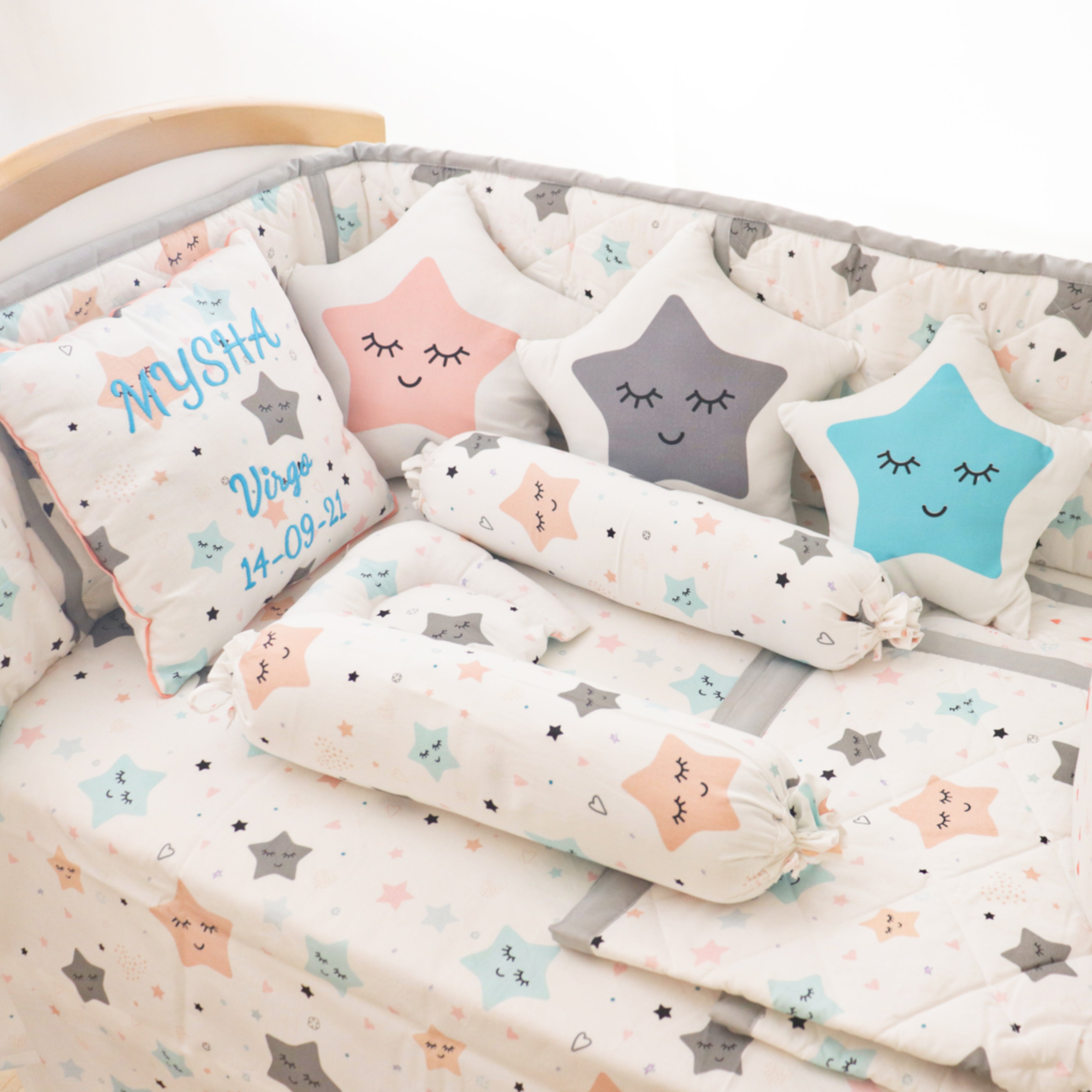 Twinkly Stars - Organic Cot Bedding Gift Set