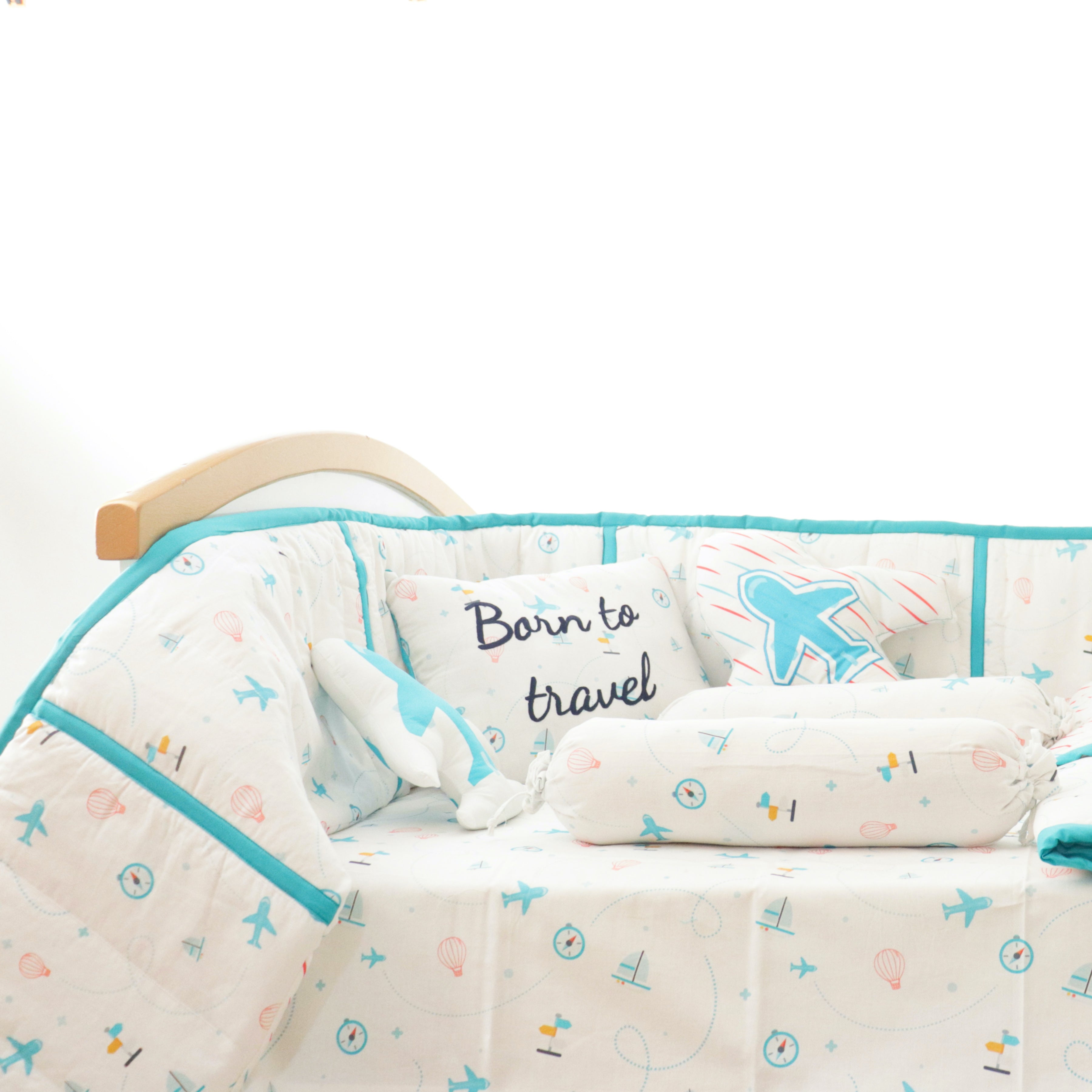 Lil Travellers - Quilted Cot Bumper
