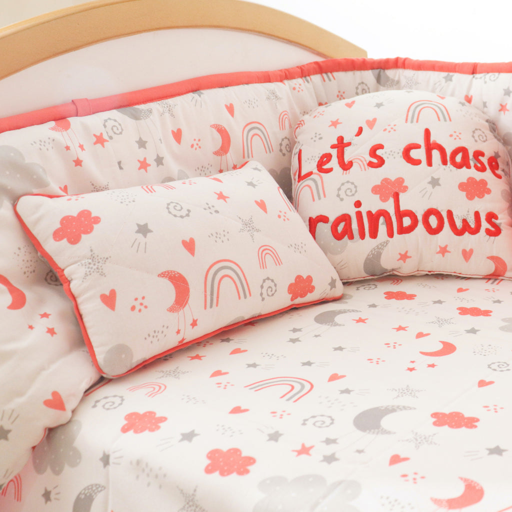 Magical Rainbows - Quilted Pillow