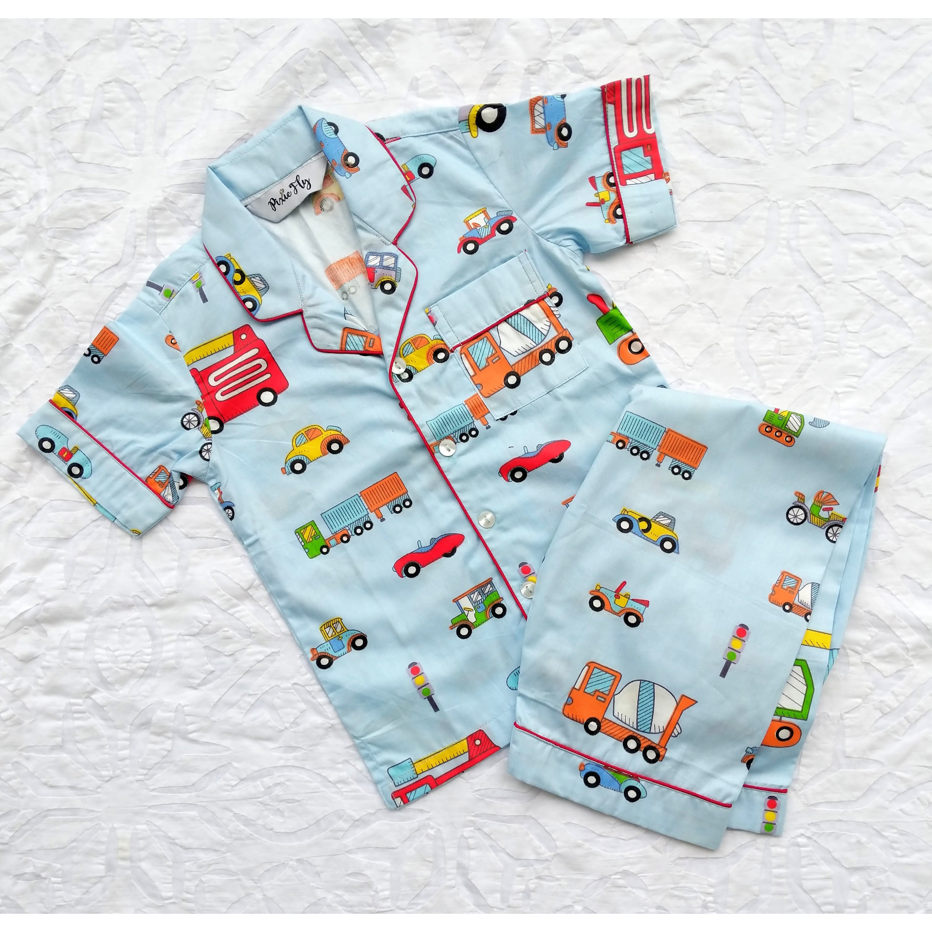 Kid's Pyjama Set - Transport Theme