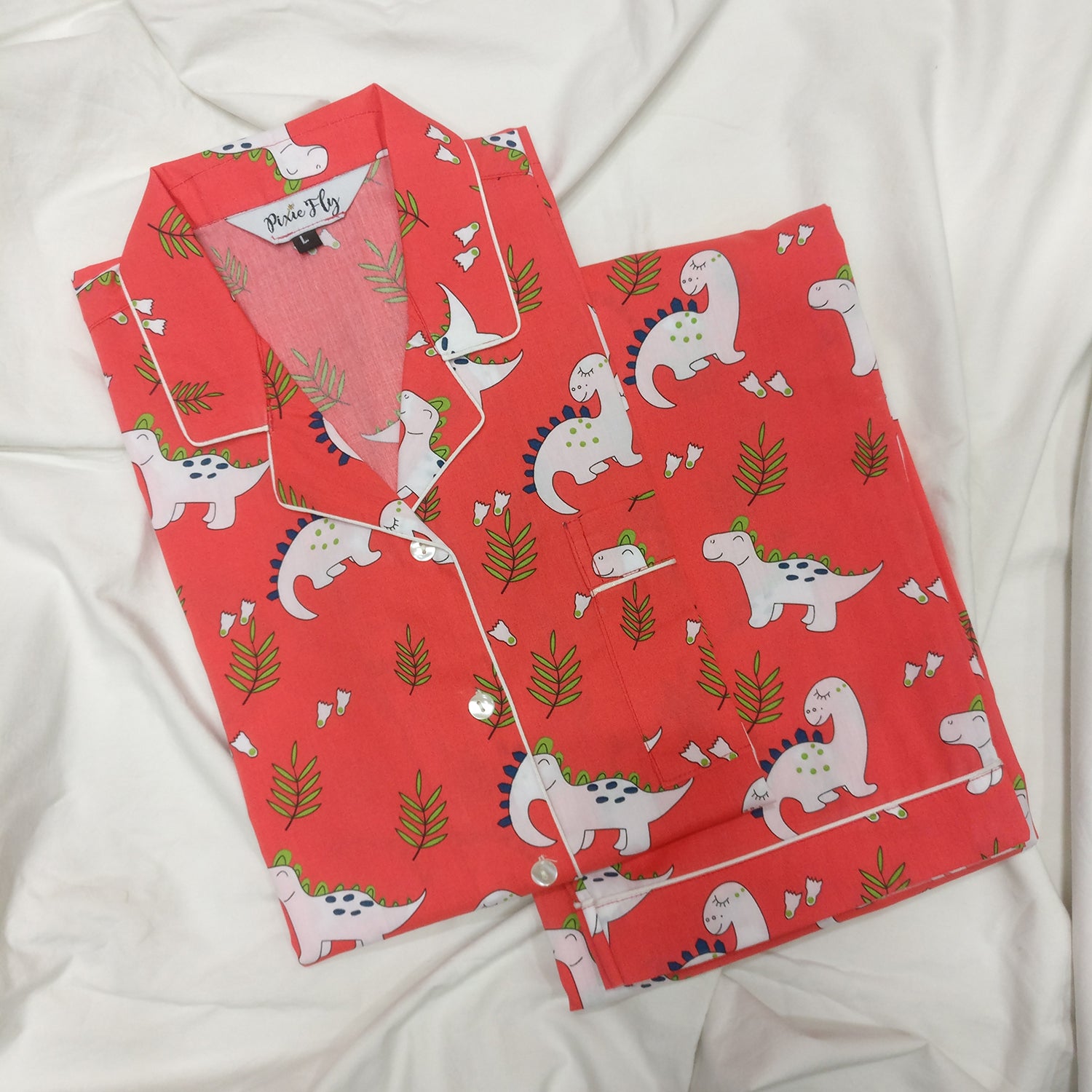 Kid's Pyjama Set - Red Dino
