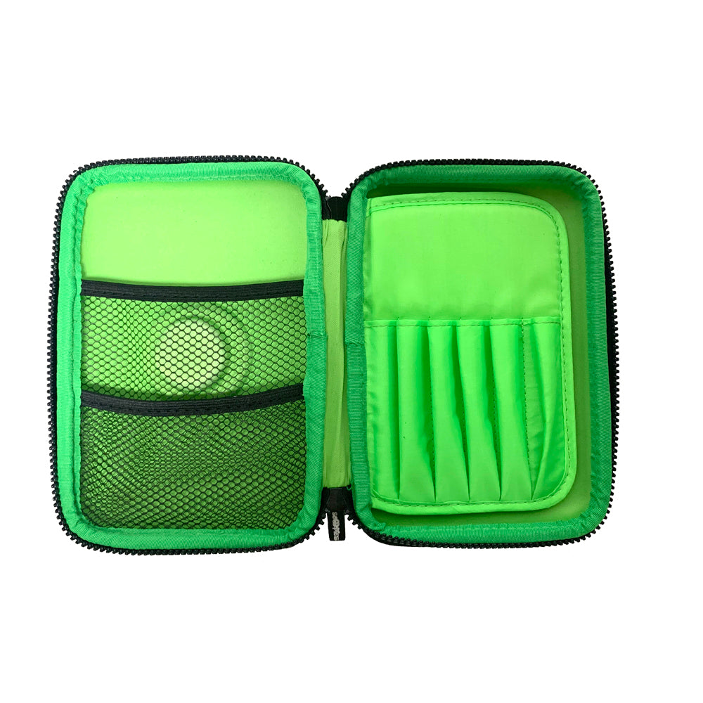 Footie In Scoobies Time Pencil Case  |  In-built Watch  |  Sporty Green Design
