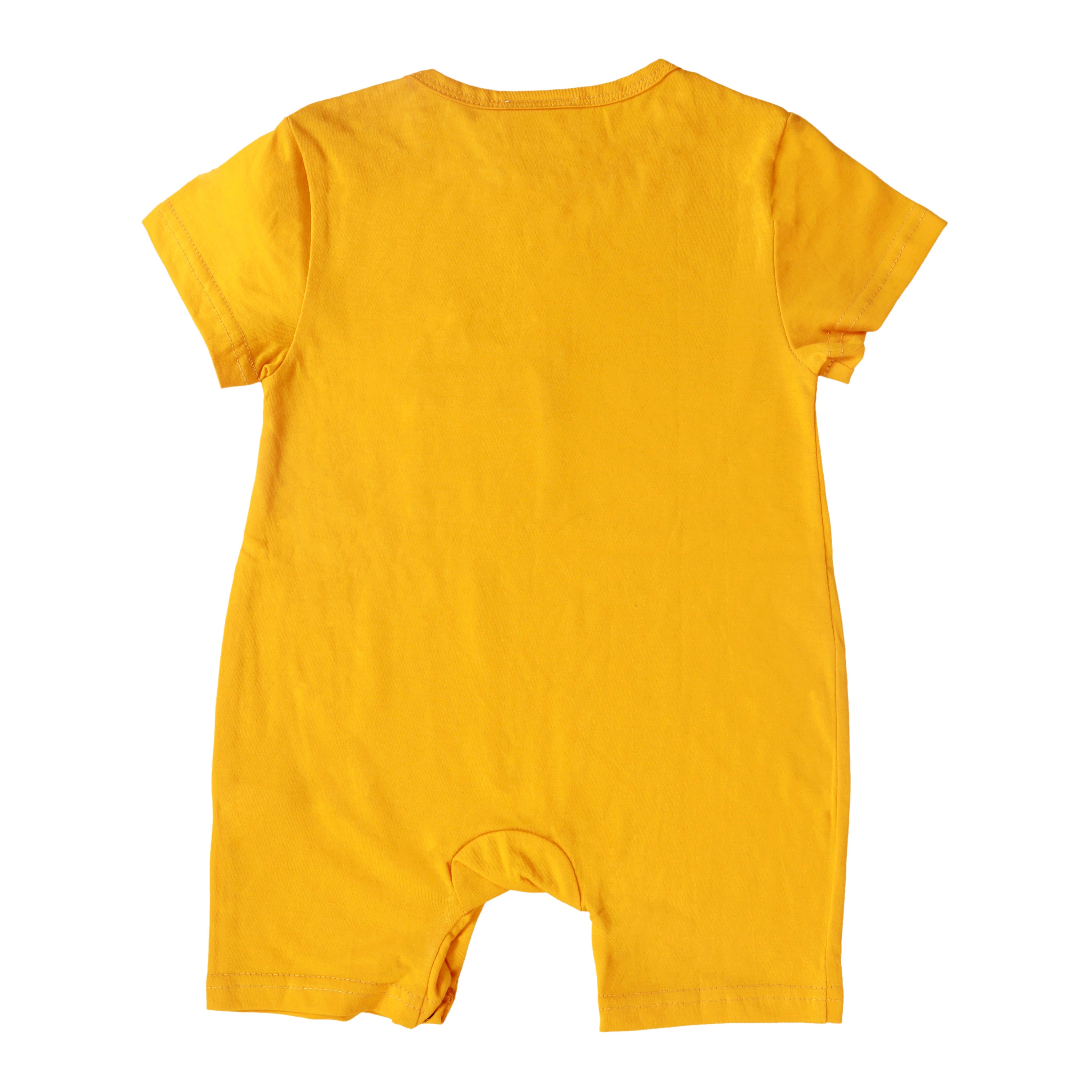 Little By Little 100% Anti Viral, Cotton, Reusable, Anti bacterial & Water Repellent Baby Romper - Yellow