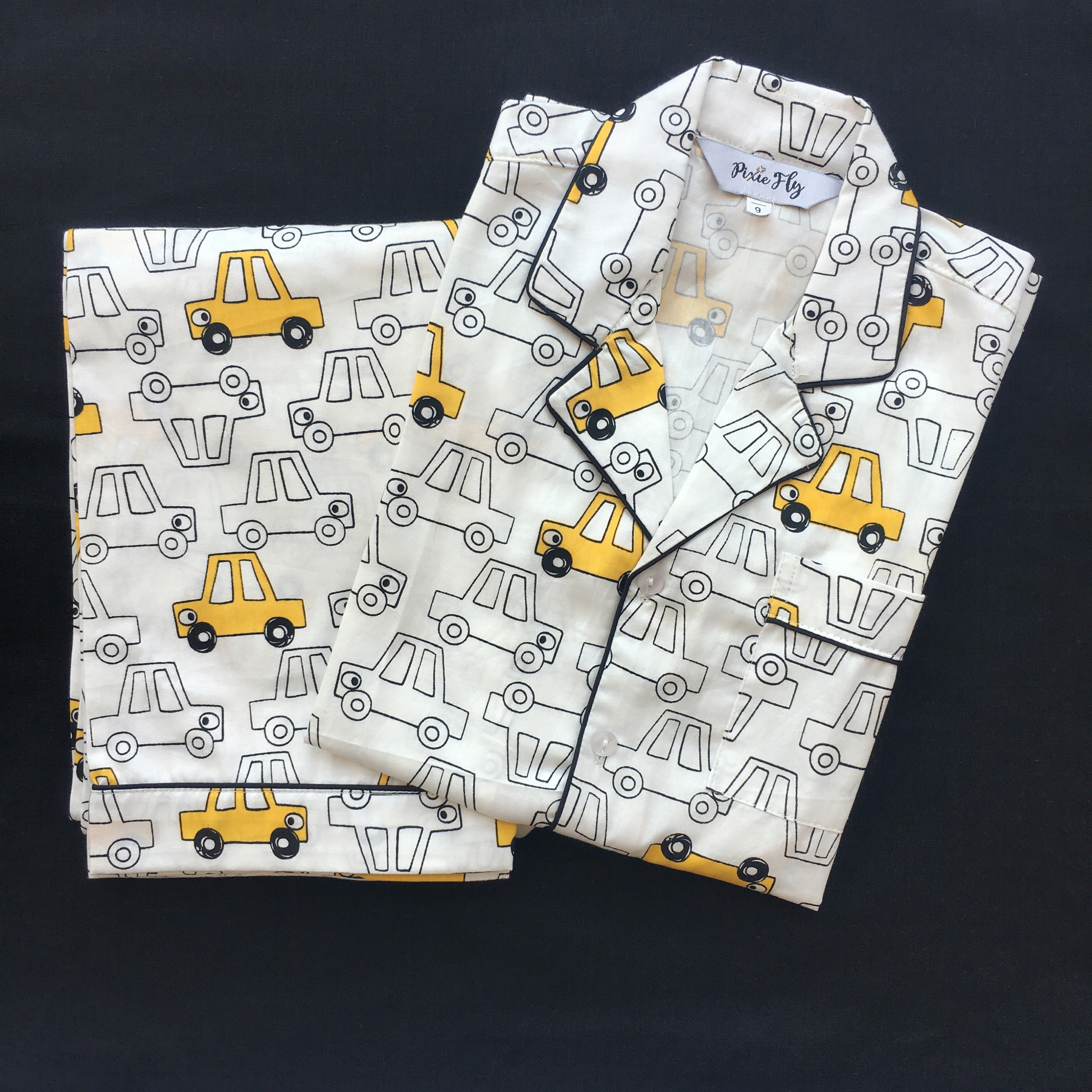 Kid's Pyjama Set - Yellow Taxi