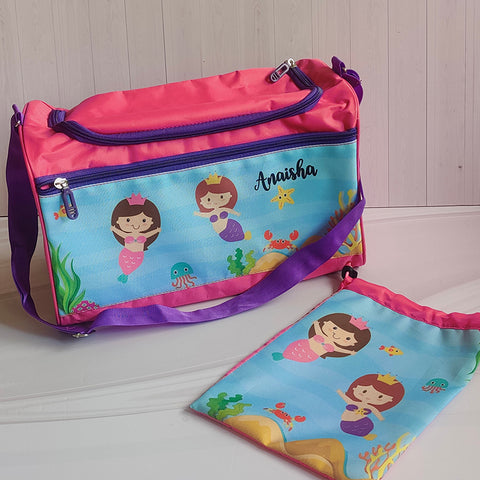 Travel Bag With Pouch - Mermaid