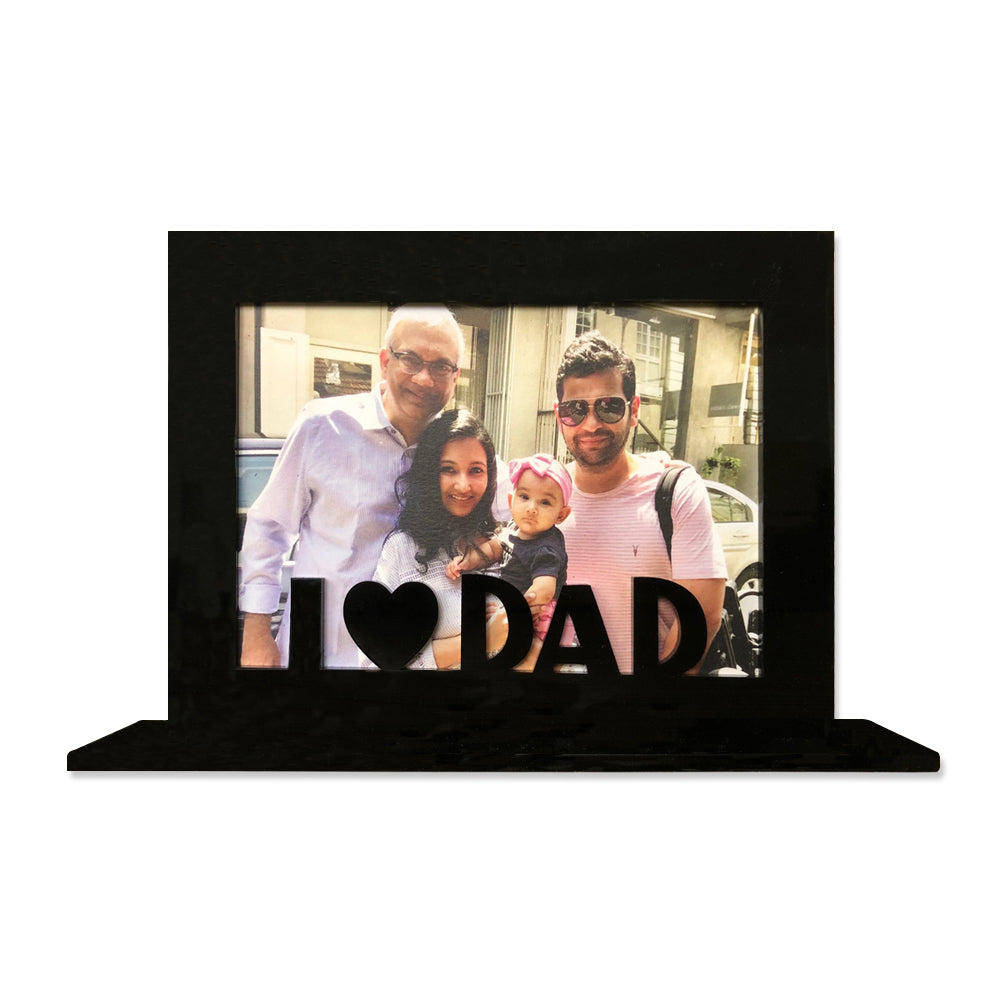 "I Love Dad" Magnetic Photo Frame With Stand