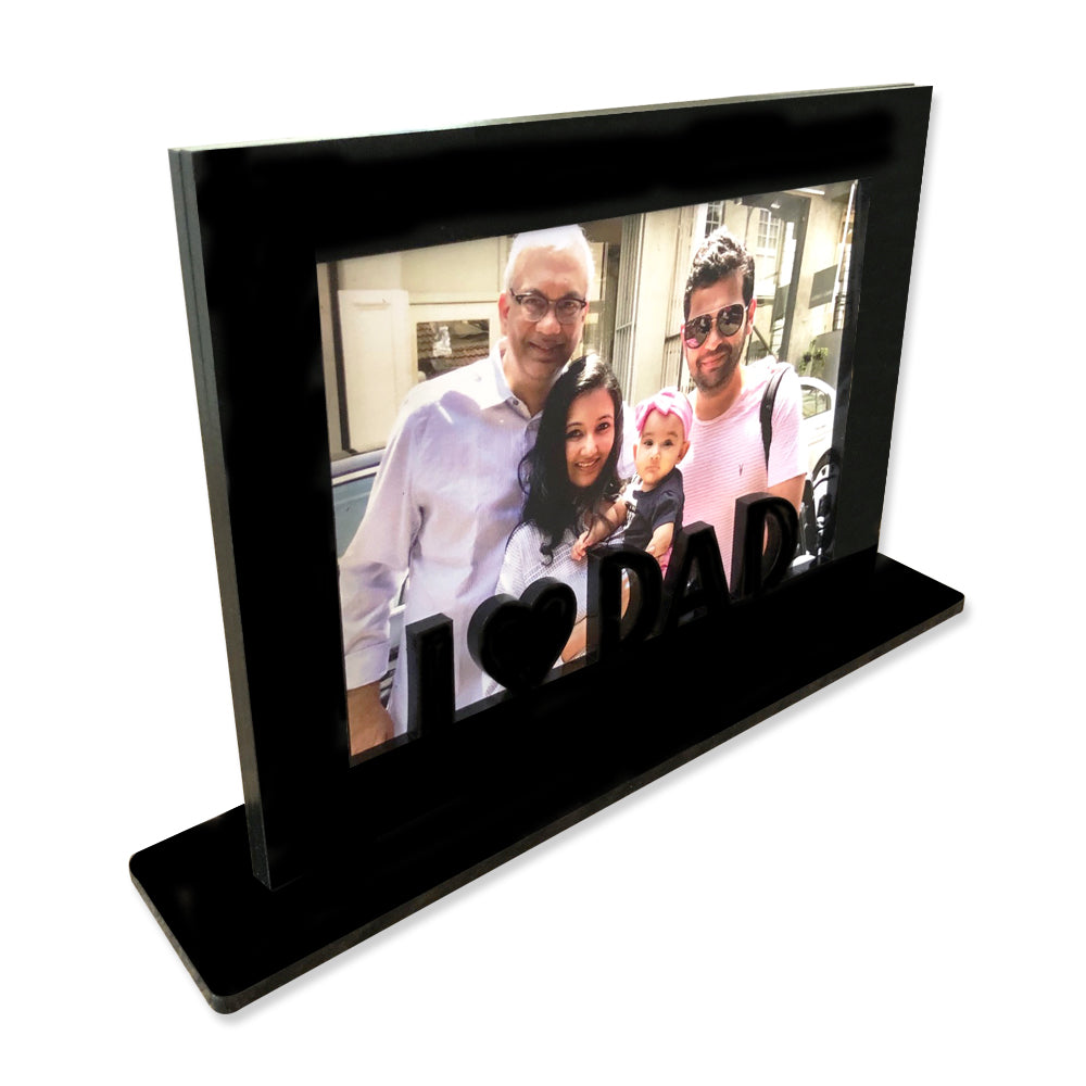 "I Love Dad" Magnetic Photo Frame With Stand