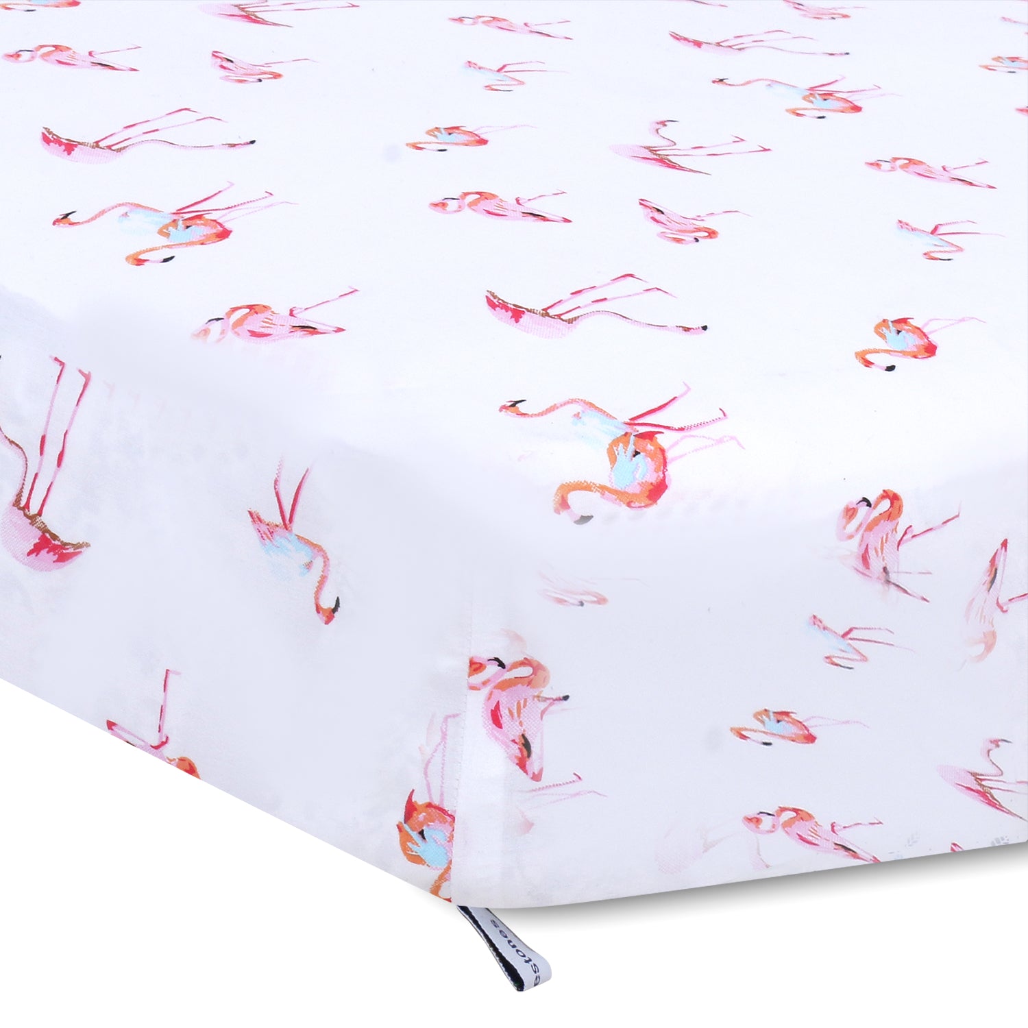 My Milestones Crib Sheet - Storks (Pink)