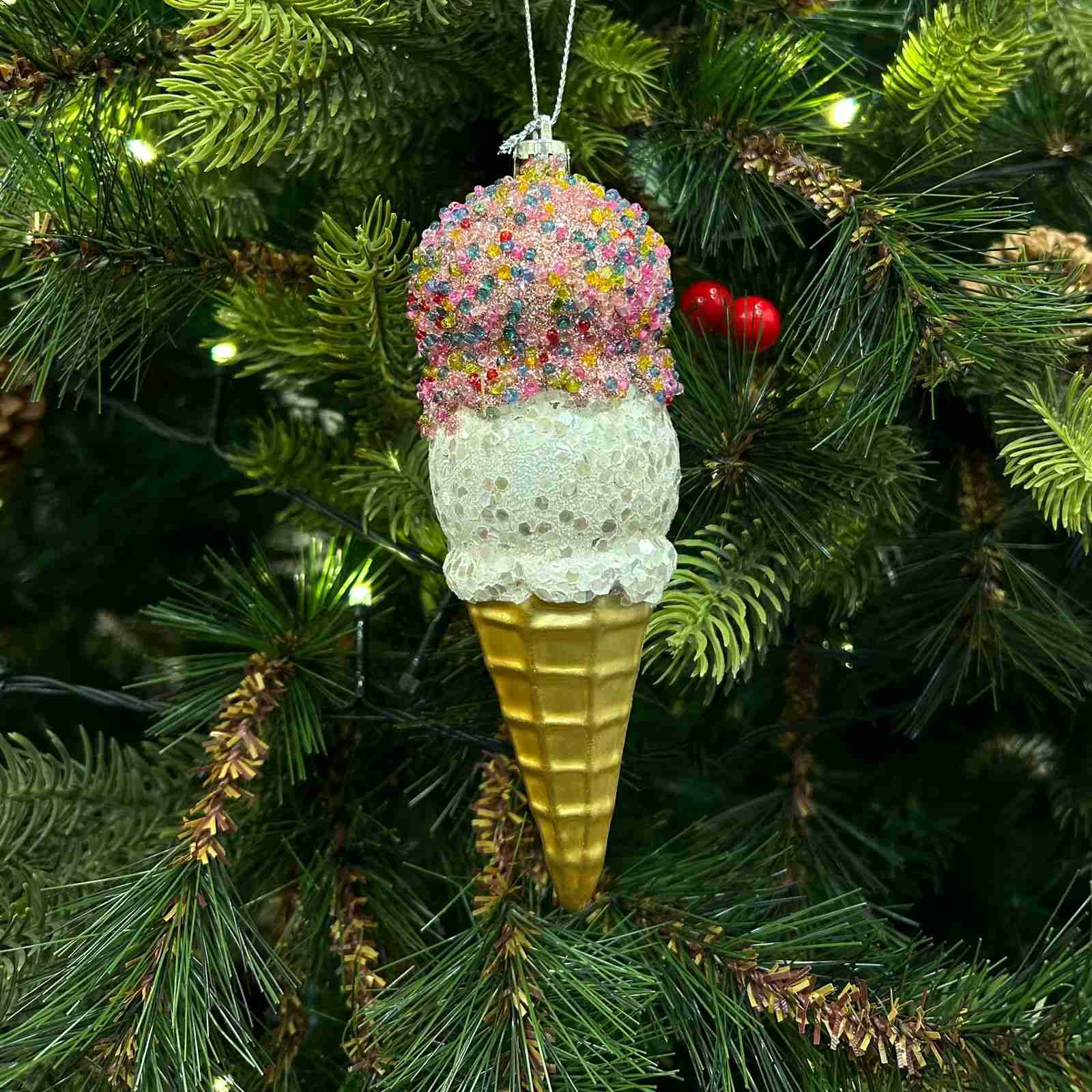 Ice Cream with Sprinkles Ornament